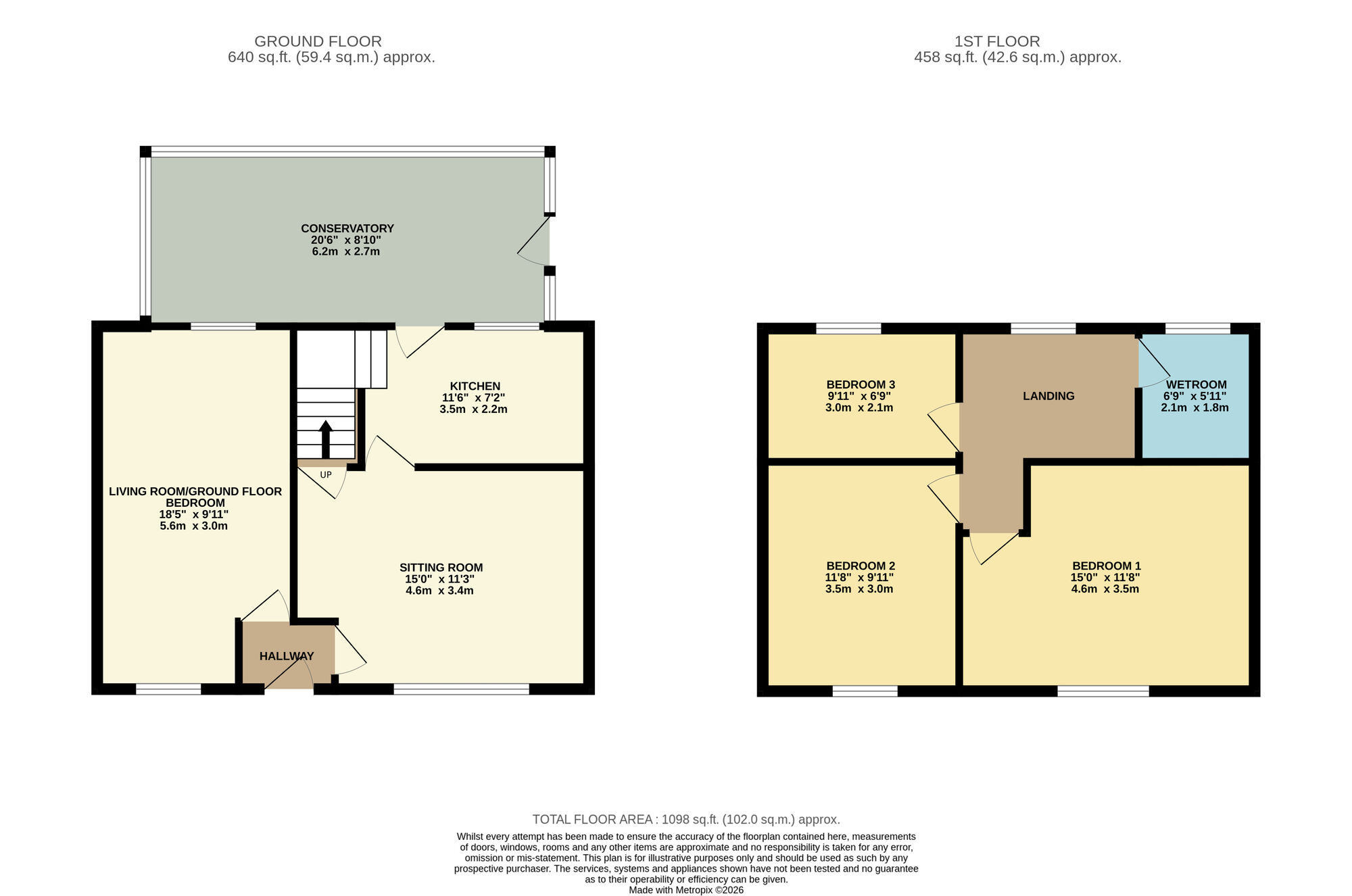 Floorplan of 3 bedroom Semi Detached House for sale, Poole Square, Leeds, West Yorkshire, LS15