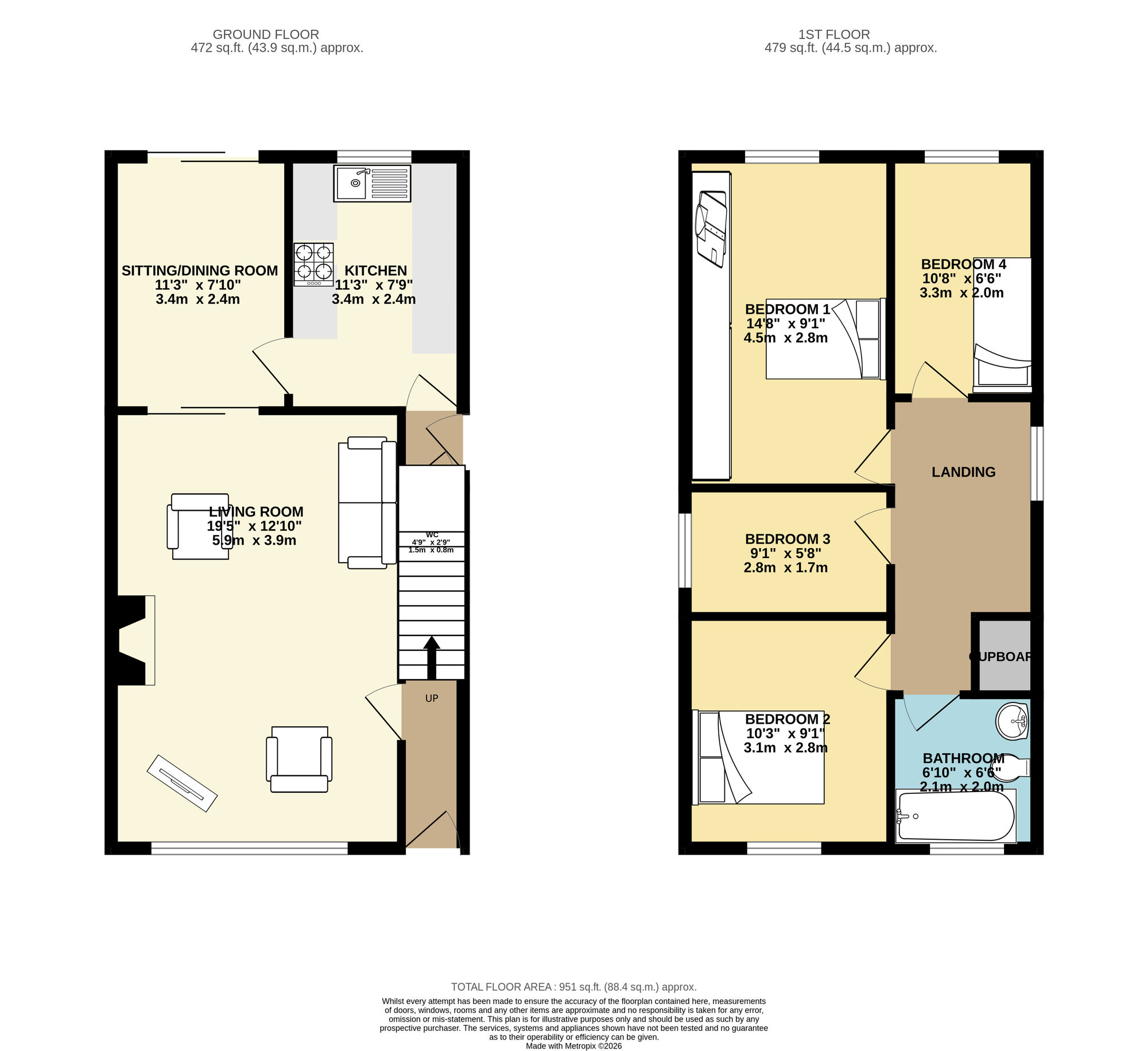 Floorplan of 4 bedroom Detached House for sale, Red Hall Lane, Leeds, West Yorkshire, LS14