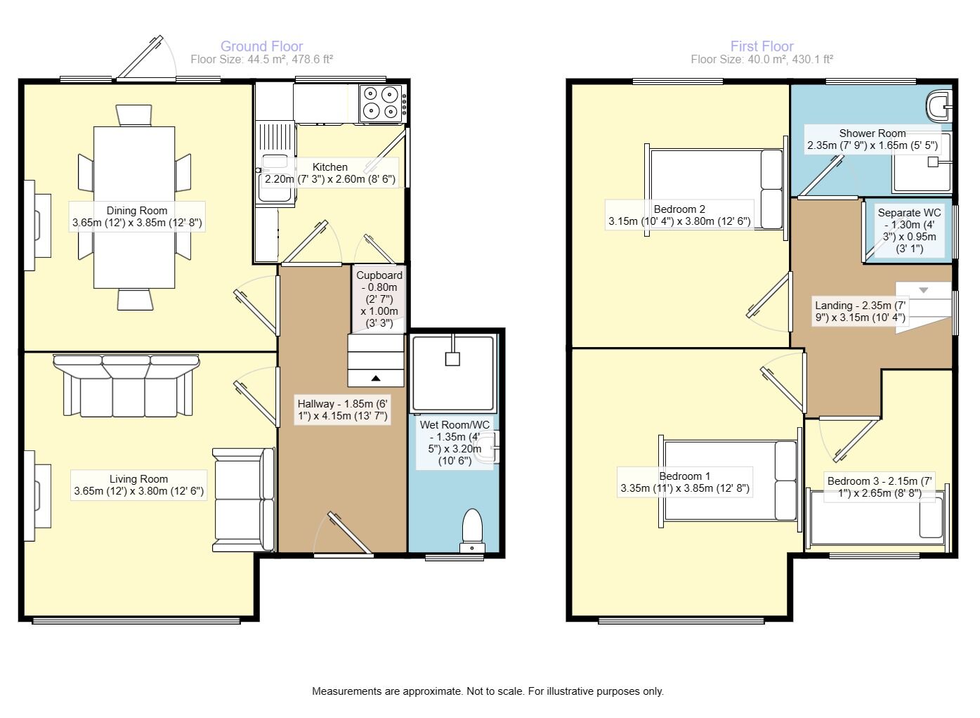 Floorplan of 3 bedroom Semi Detached House to rent, Hawkhill Drive, Leeds, West Yorkshire, LS15