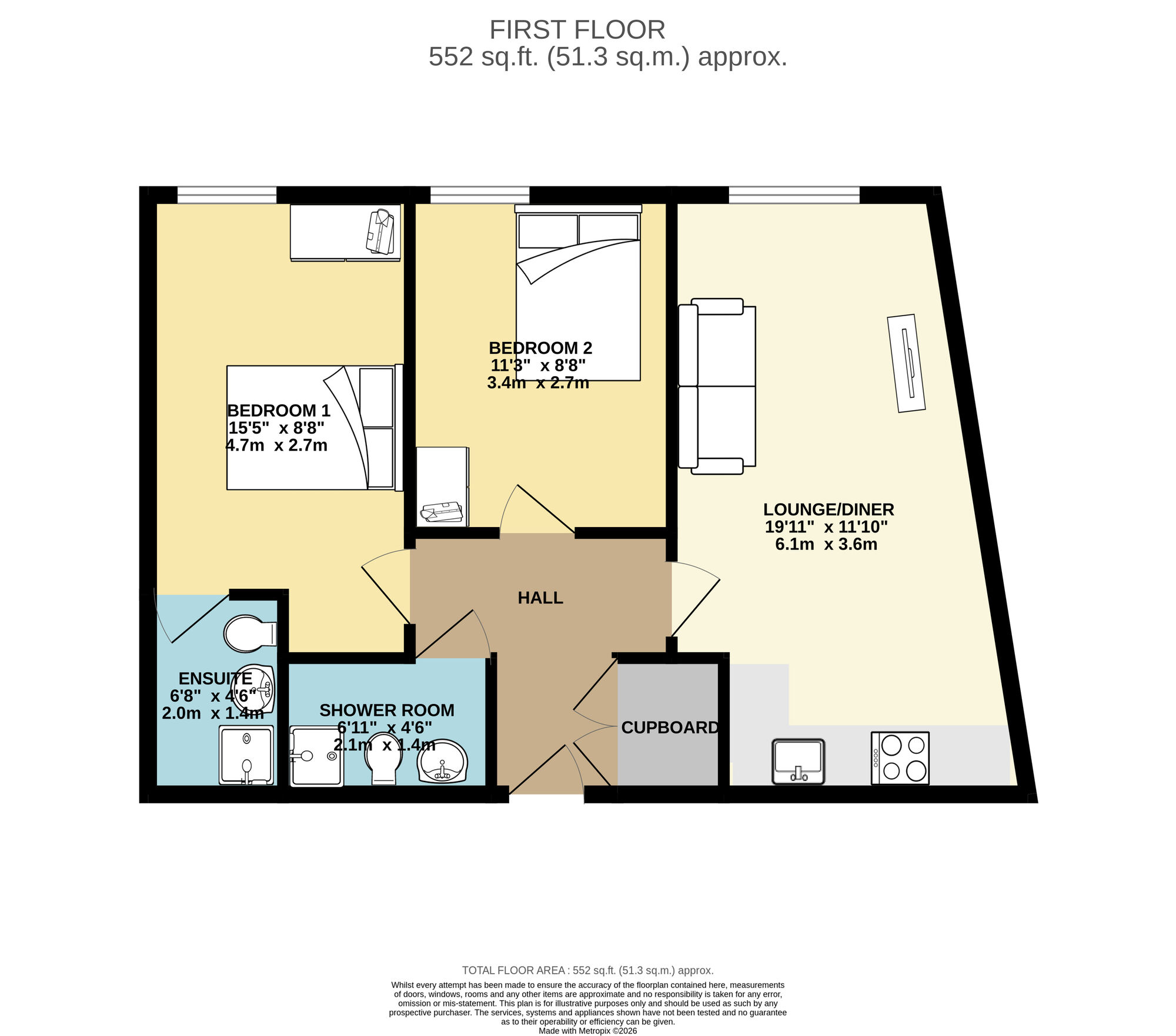 Floorplan of 2 bedroom Flat to rent, Cross Green Lane, Leeds, West Yorkshire, LS9