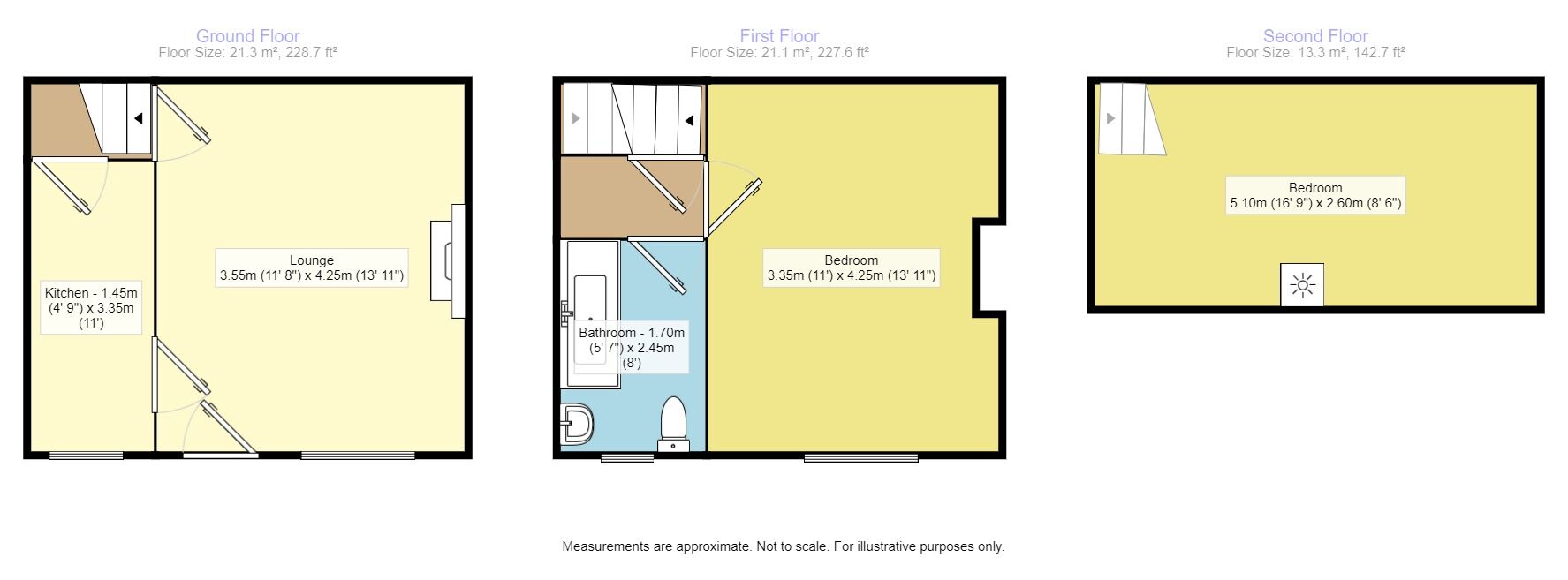 Floorplan of 2 bedroom Mid Terrace House for sale, Clifton Terrace, Leeds, West Yorkshire, LS9