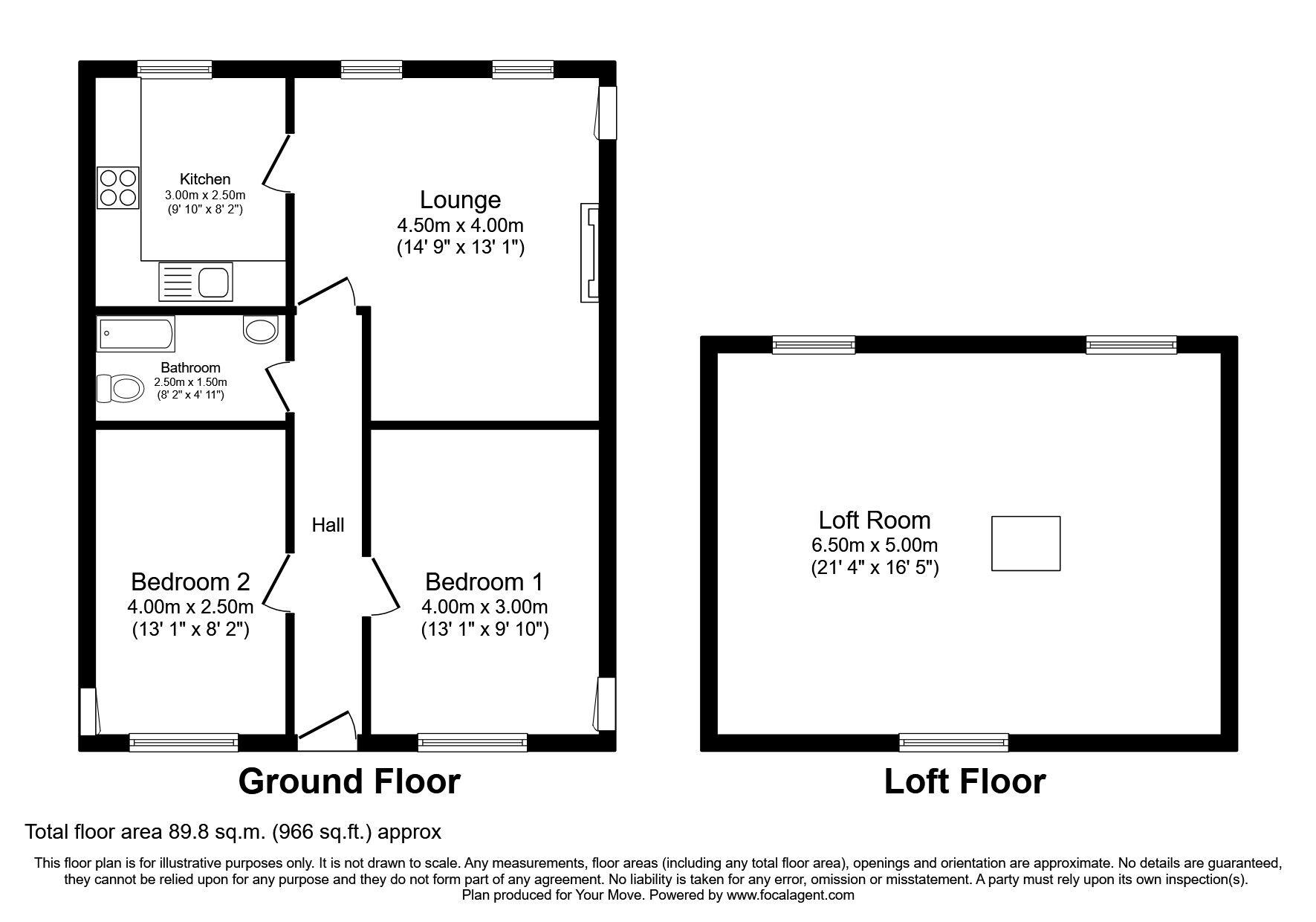 Floorplan of 2 bedroom Flat to rent, Leith Walk, Edinburgh, EH6