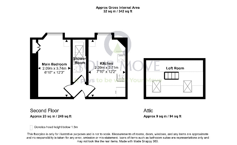 Floorplan of 1 bedroom Flat for sale, Balfour Street, Edinburgh, Midlothian, EH6