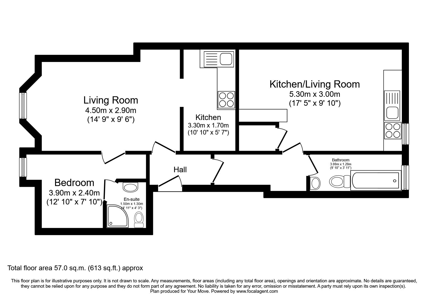 Floorplan of 2 bedroom  Flat for sale, Balfour Street, Edinburgh, Midlothian, EH6