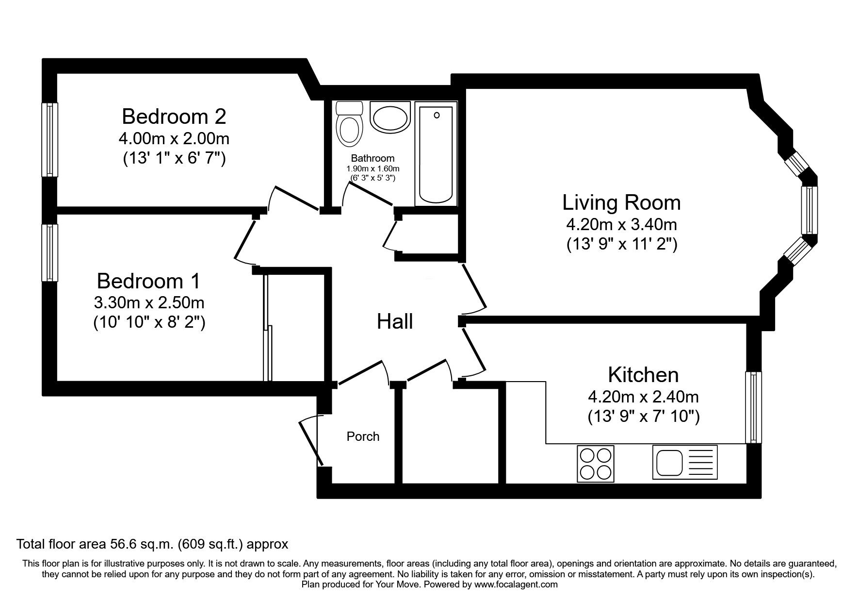 Floorplan of 2 bedroom  Flat for sale, Dickson Street, Edinburgh, EH6