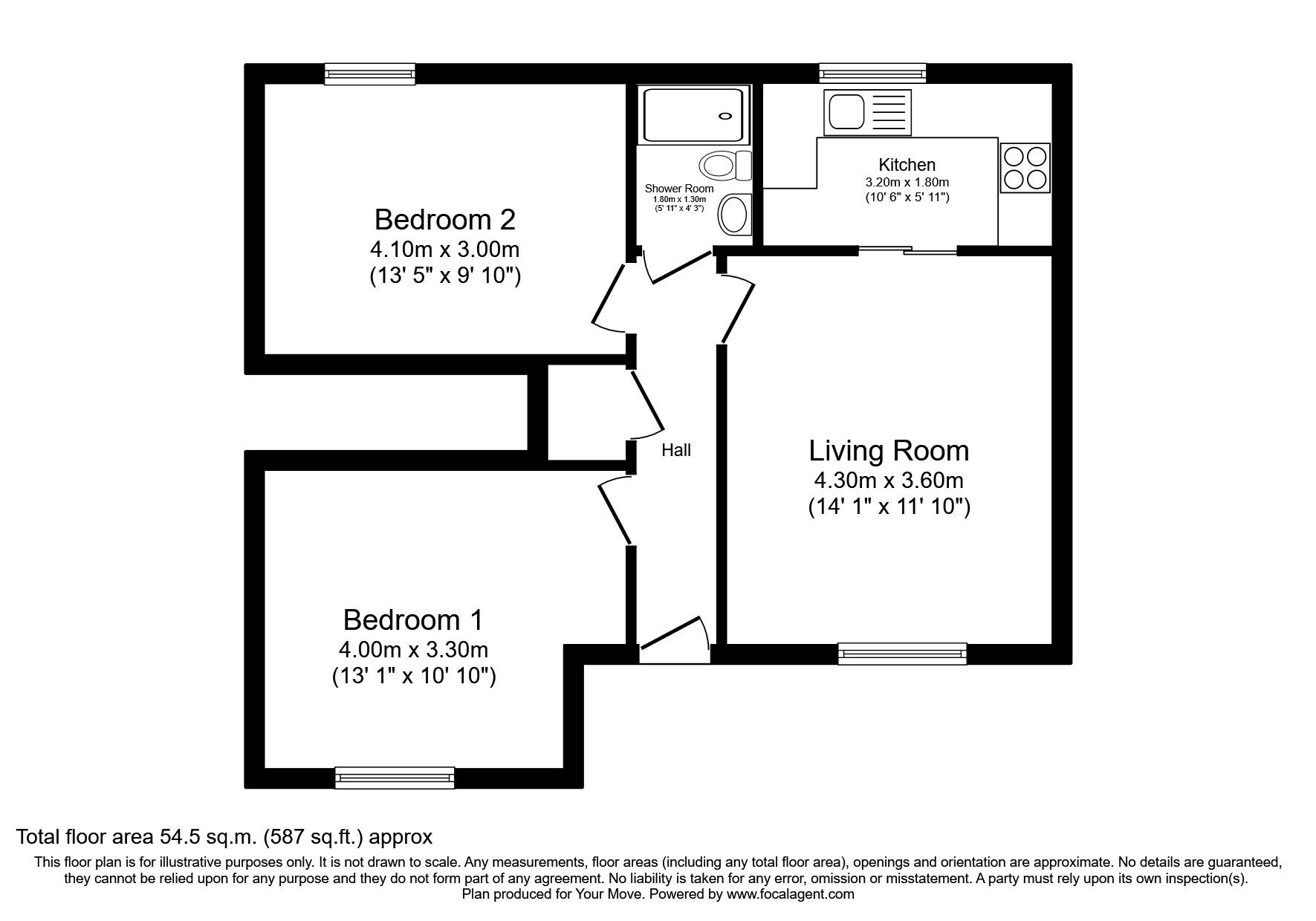 Floorplan of 2 bedroom  House for sale, Prestonfield Avenue, Edinburgh, EH16