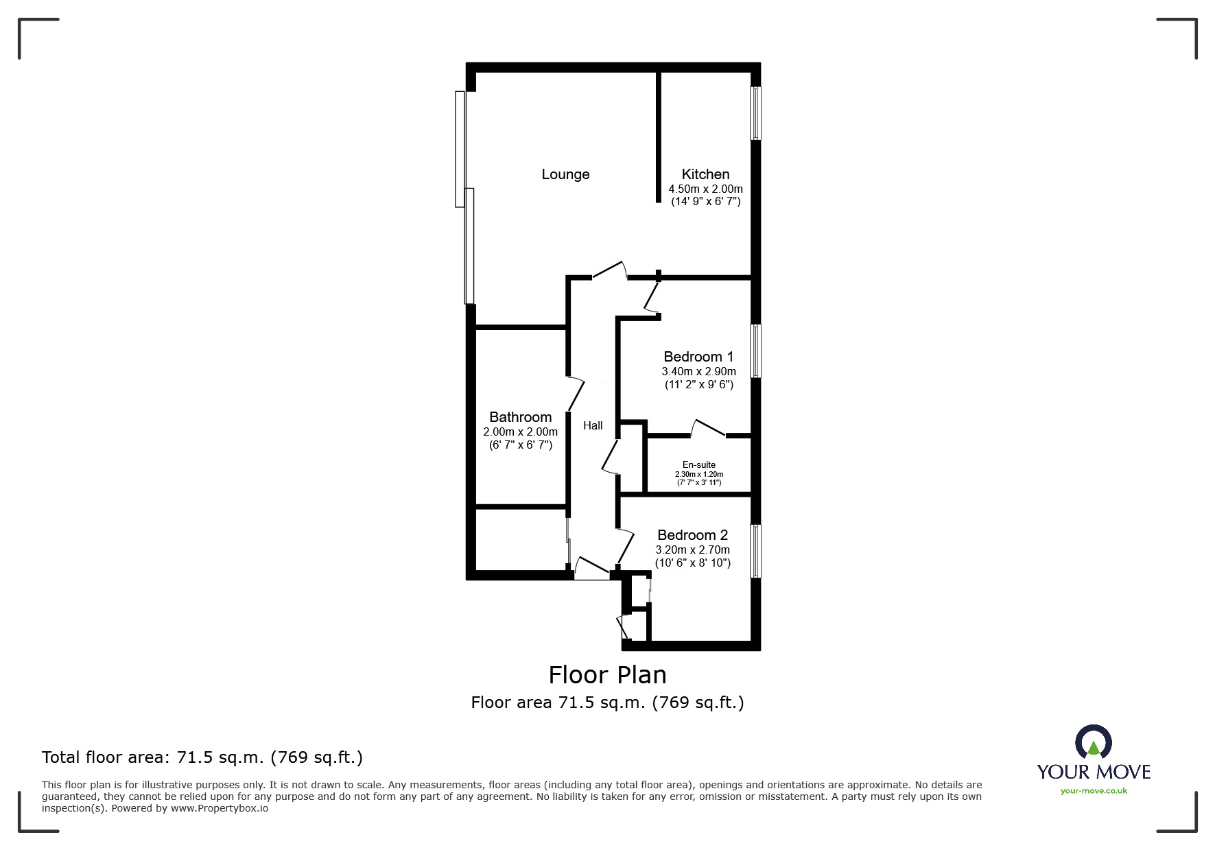 Floorplan of 2 bedroom  Flat for sale, East Pilton Farm Crescent, Edinburgh, Midlothian, EH5