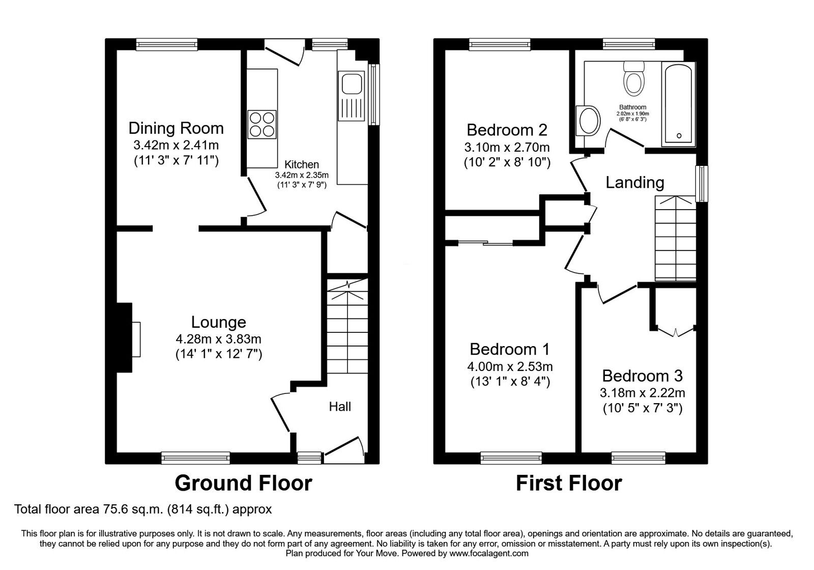 Floorplan of 3 bedroom End Terrace House for sale, Gilberstoun, Edinburgh, Midlothian, EH15
