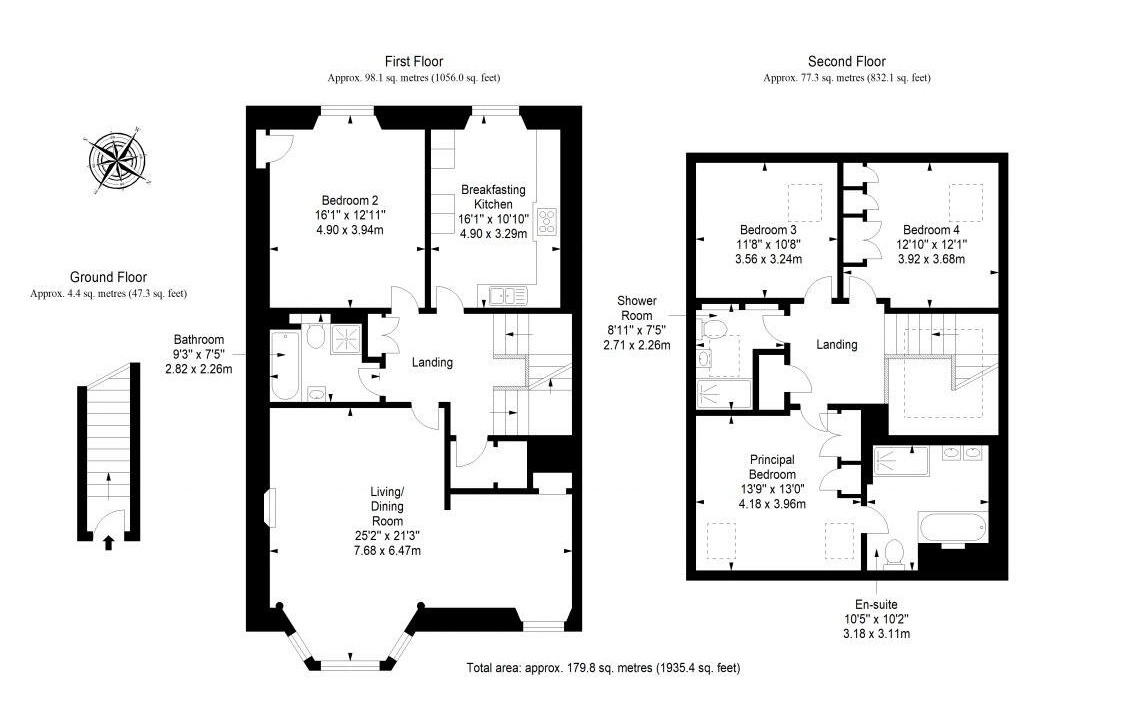 Floorplan of 4 bedroom Flat for sale, Mayfield Gardens, Edinburgh, Midlothian, EH9