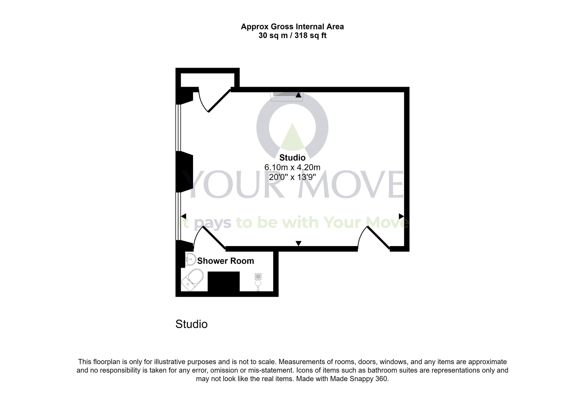 Floorplan of 1 bedroom Flat for sale, Rutland Square, Edinburgh, Midlothian, EH1