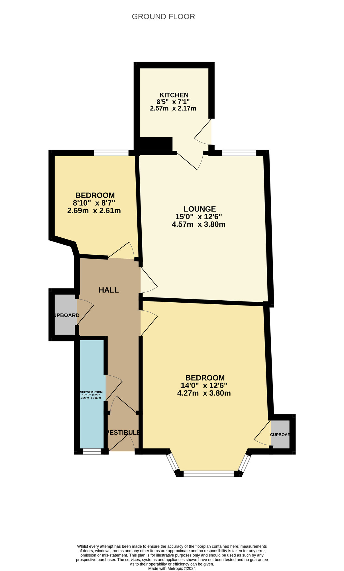 Floorplan of 2 bedroom Flat to rent, Anderson Street, Leven, Fife, KY8
