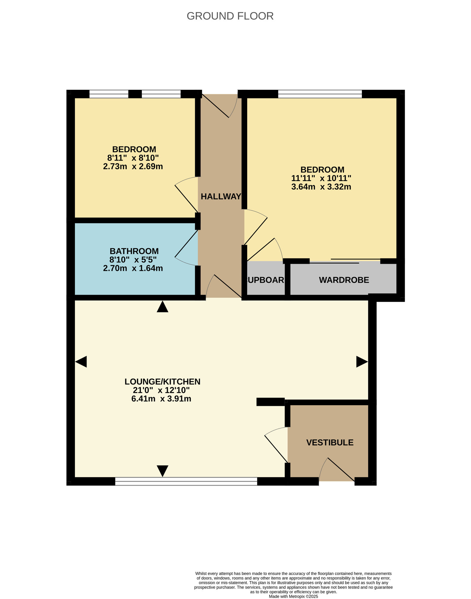 Floorplan of 2 bedroom  Flat to rent, Mitchell Street, Leven, Fife, KY8