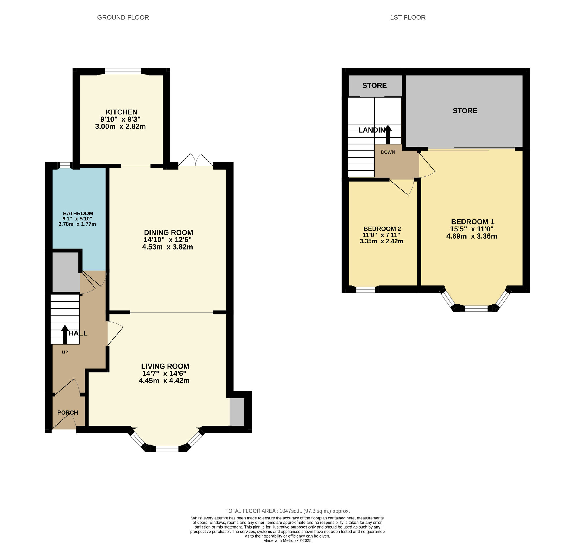 Floorplan of 2 bedroom End Terrace House for sale, Anderson Street, Leven, KY8