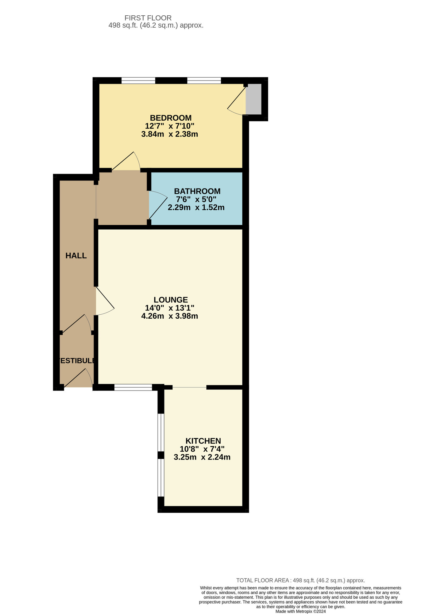 Floorplan of 1 bedroom  Flat to rent, Methil Brae, Methil, Leven, KY8