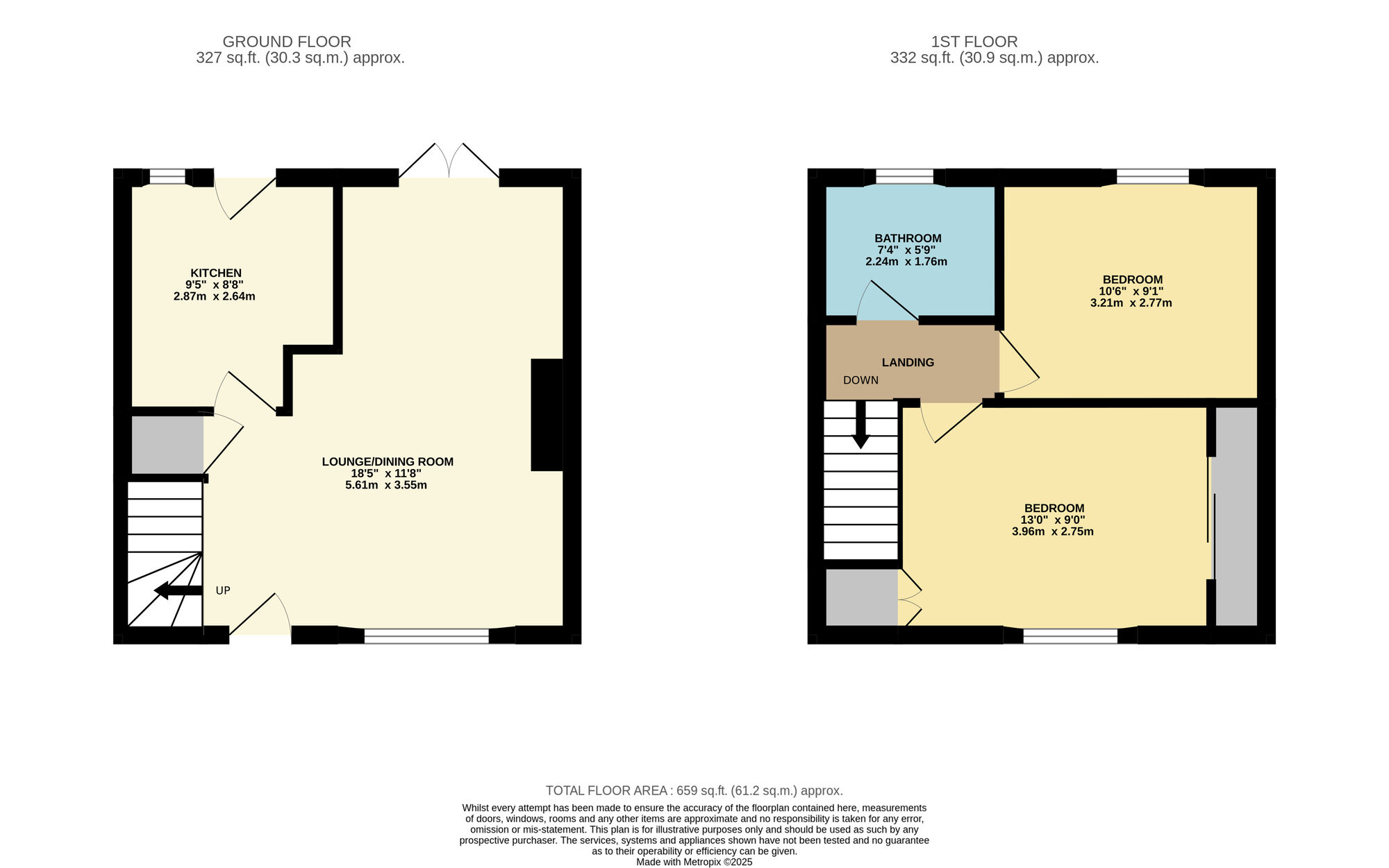 Floorplan of 2 bedroom Mid Terrace House for sale, Mulberry Crescent, Methil, Fife, KY8