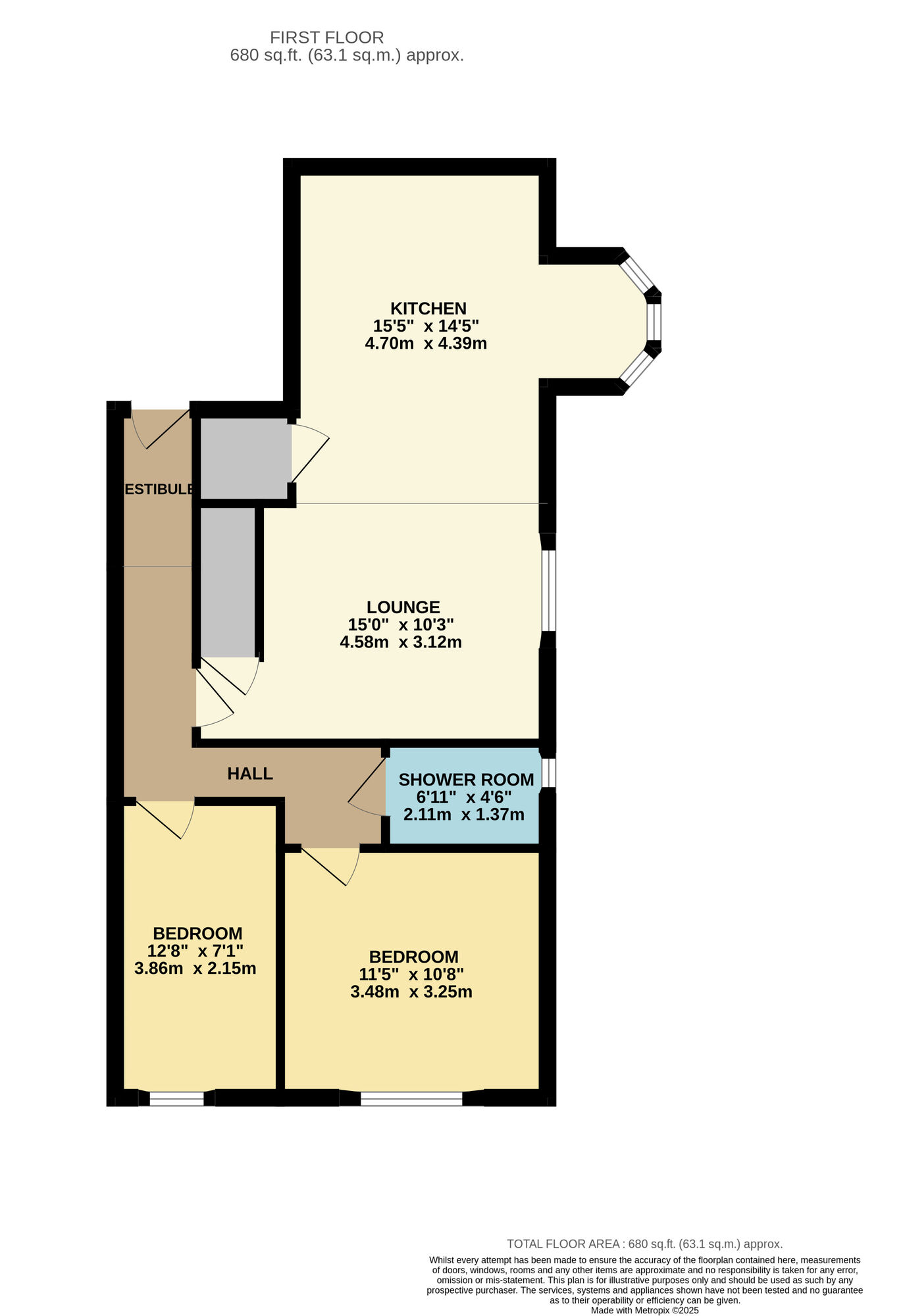 Floorplan of 2 bedroom  Flat for sale, High Street, Methil, Fife, KY8