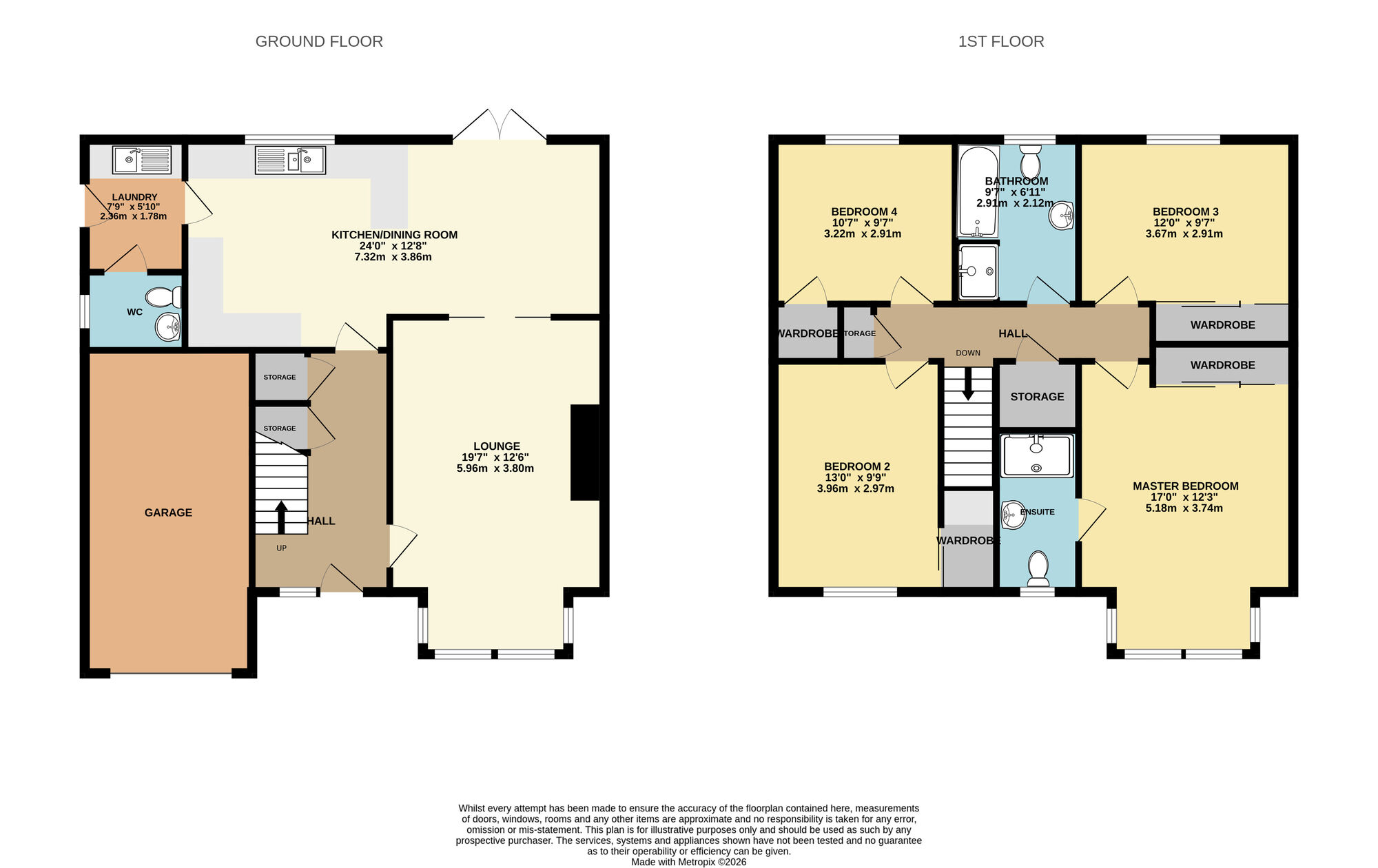 Floorplan of 4 bedroom Detached House for sale, Law View, Leven, Fife, KY8
