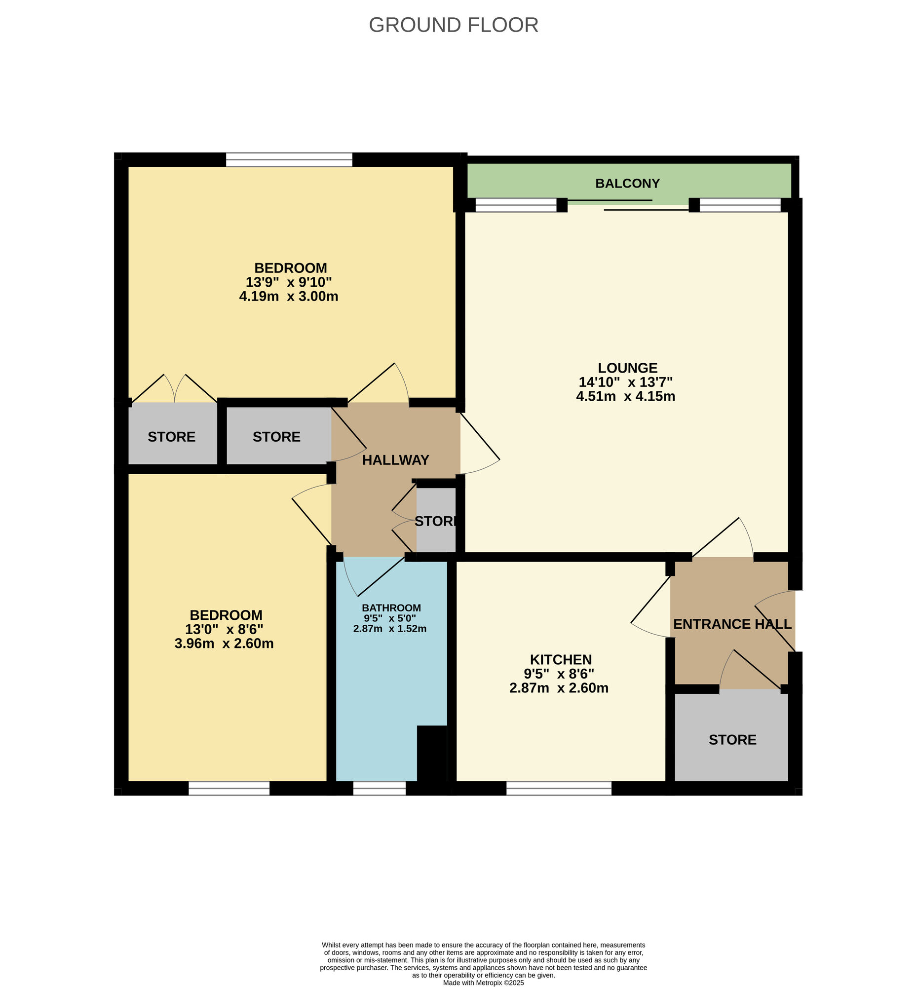 Floorplan of 2 bedroom  Flat for sale, Leven Road, Kennoway, Fife, KY8