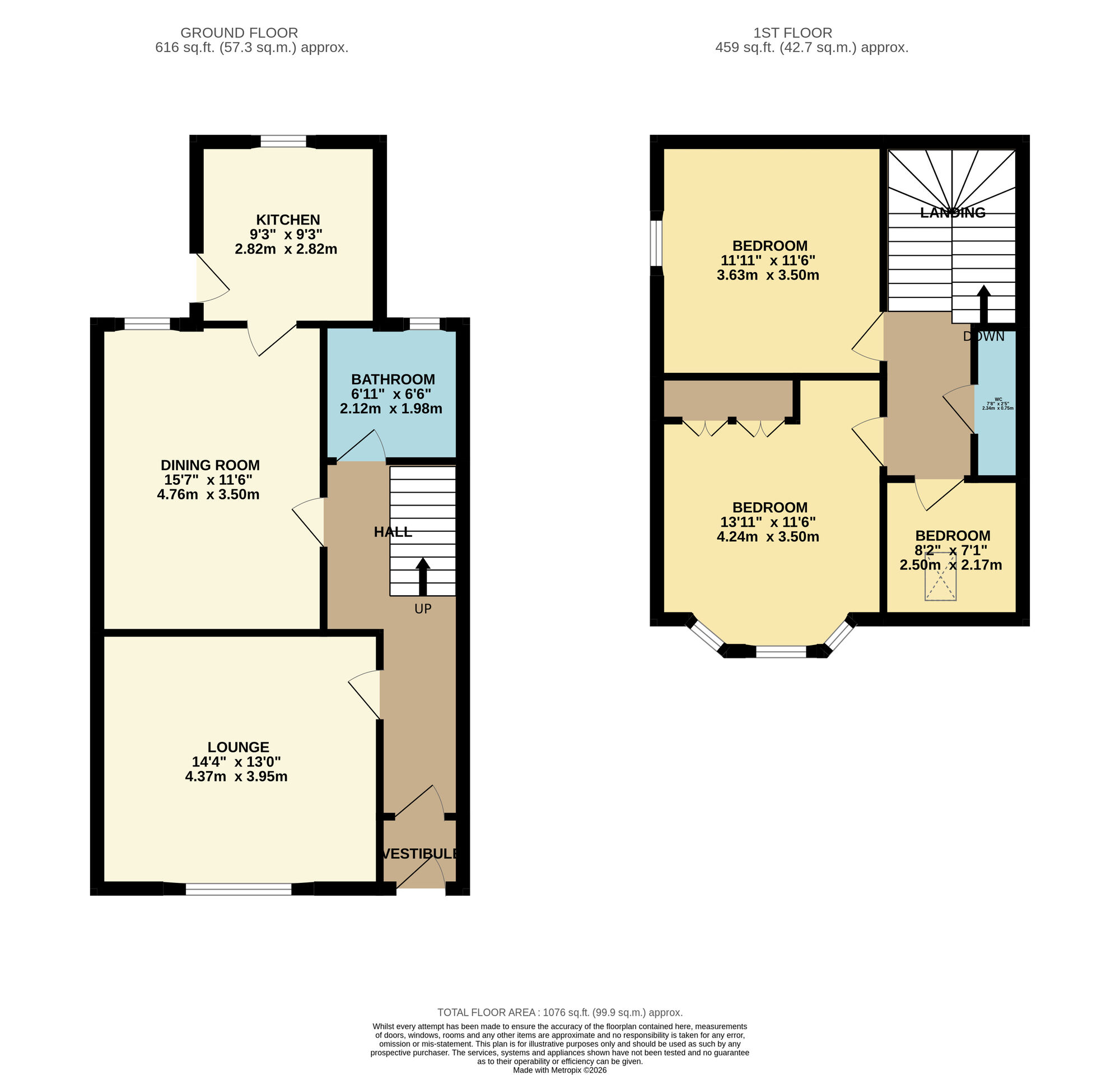 Floorplan of 3 bedroom Semi Detached House for sale, Scoonie Road, Leven, Fife, KY8