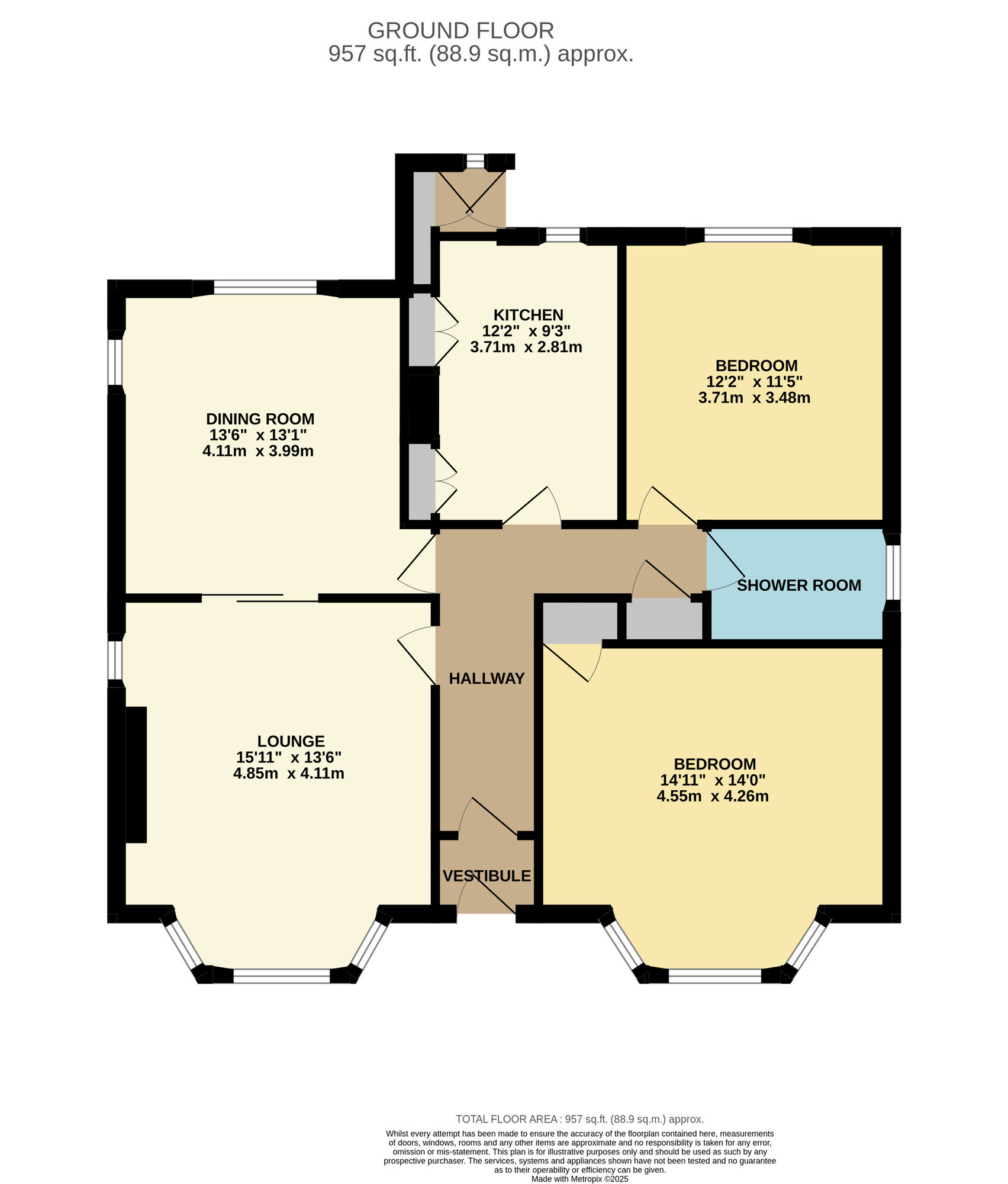 Floorplan of 2 bedroom Detached Bungalow for sale, Sillerhole Road, Leven, Fife, KY8