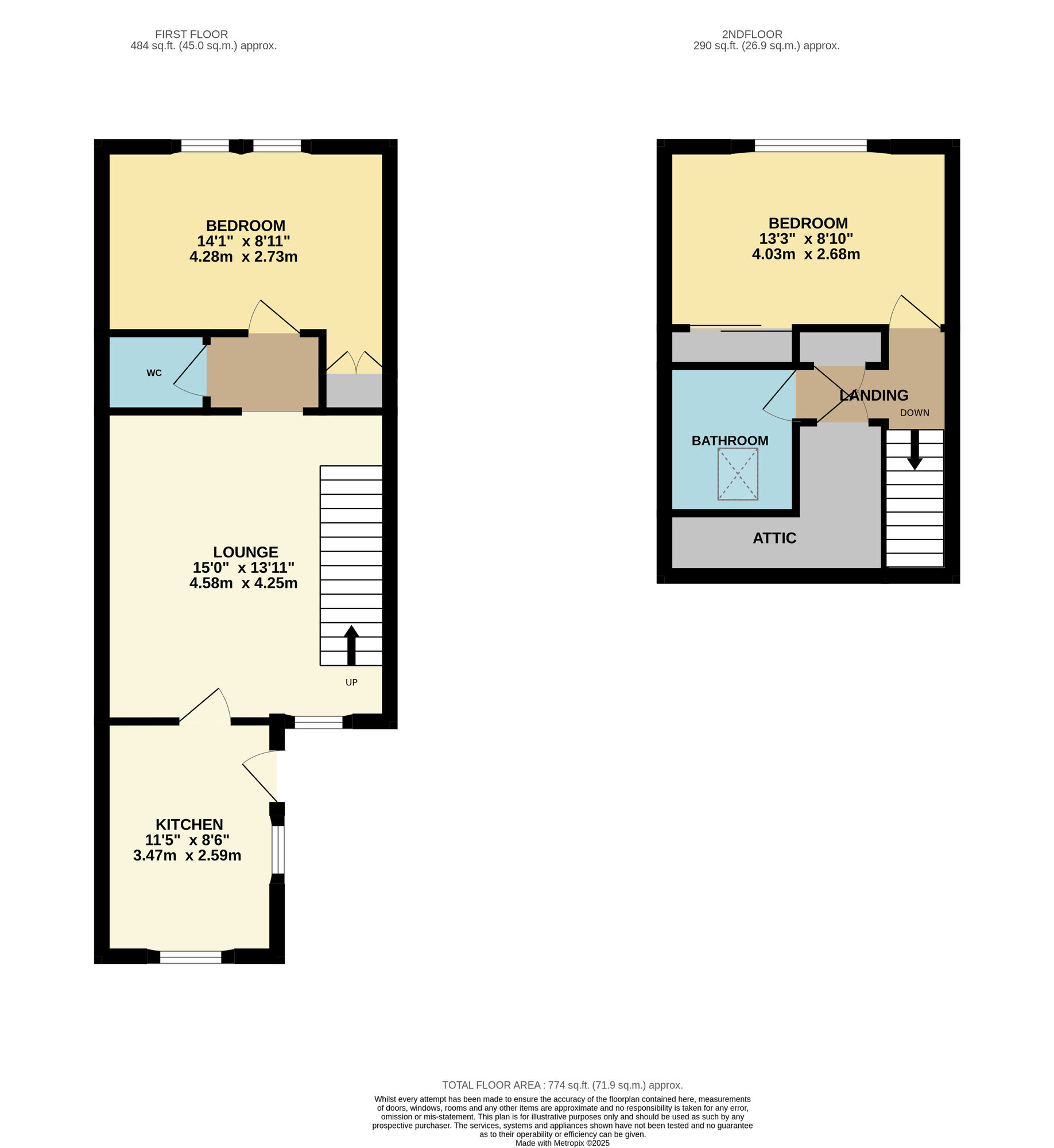 Floorplan of 2 bedroom  Flat for sale, Whyterose Terrace, Methil, Fife, KY8