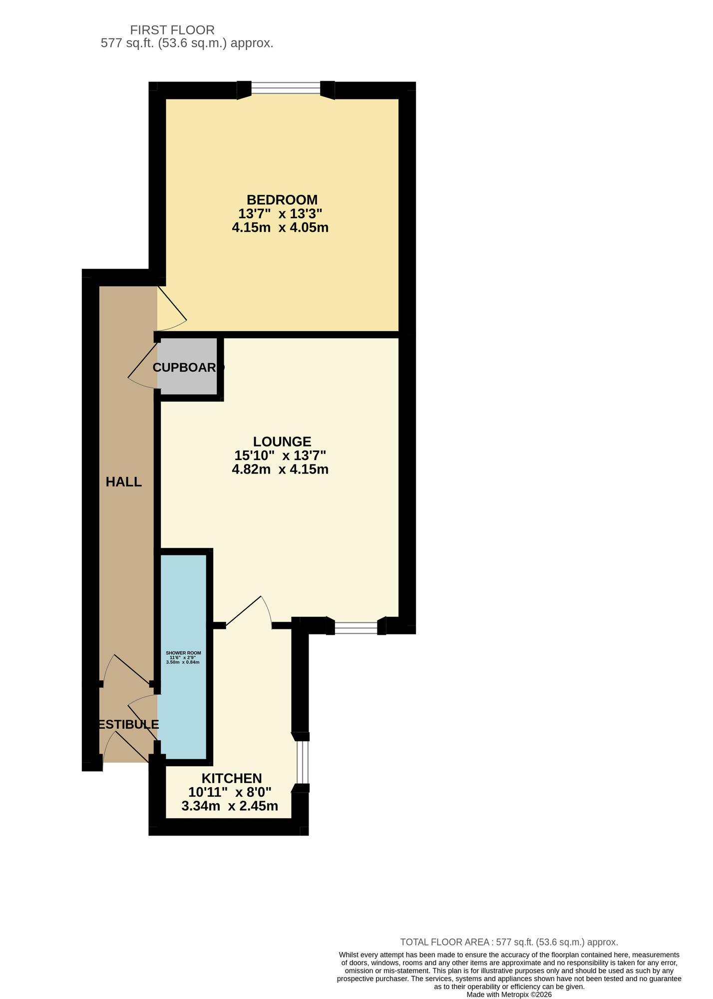 Floorplan of 1 bedroom Flat for sale, Durward Street, Leven, Fife, KY8