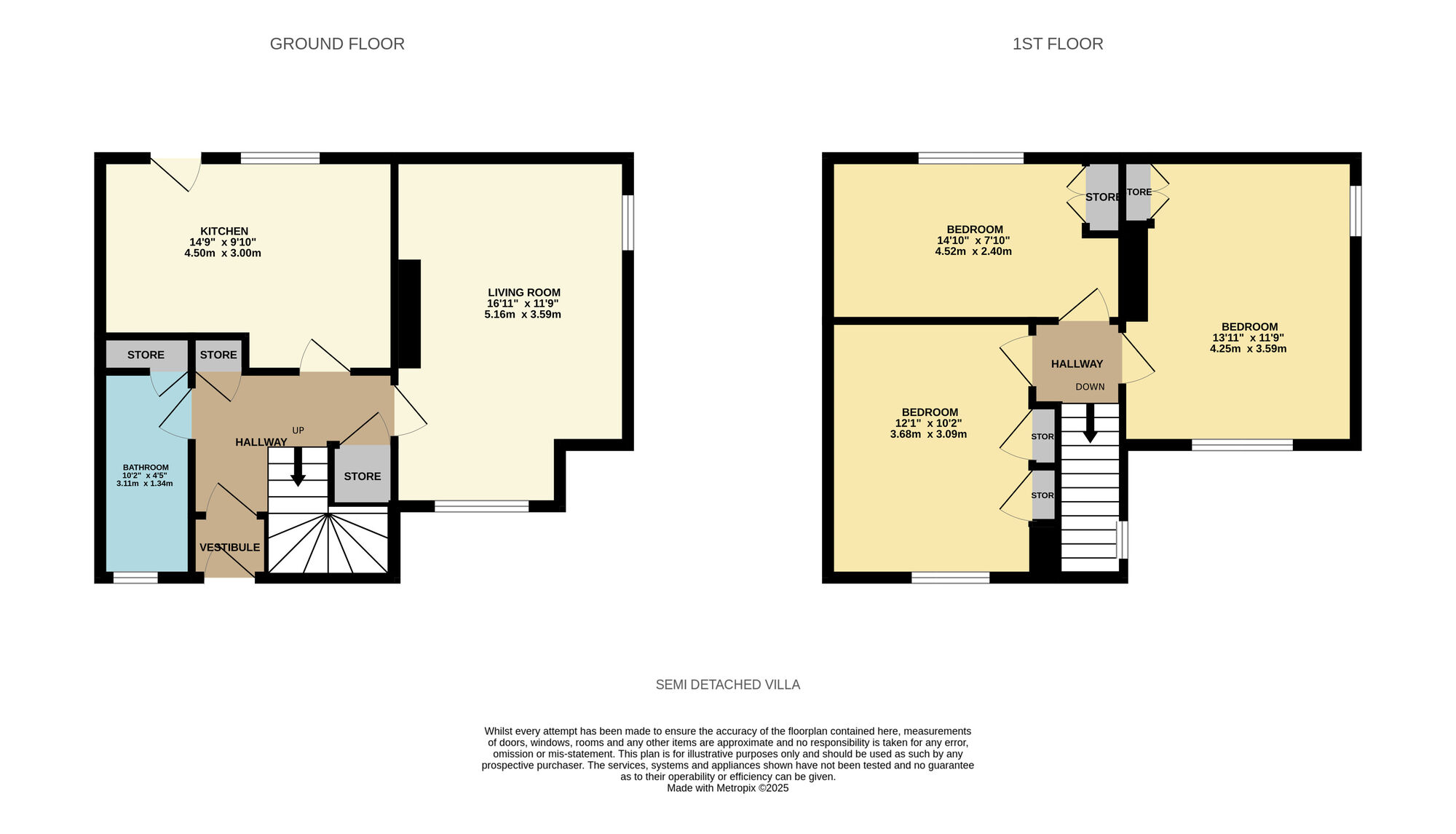 Floorplan of 3 bedroom Semi Detached House for sale, Station Park, Lower Largo, Fife, KY8