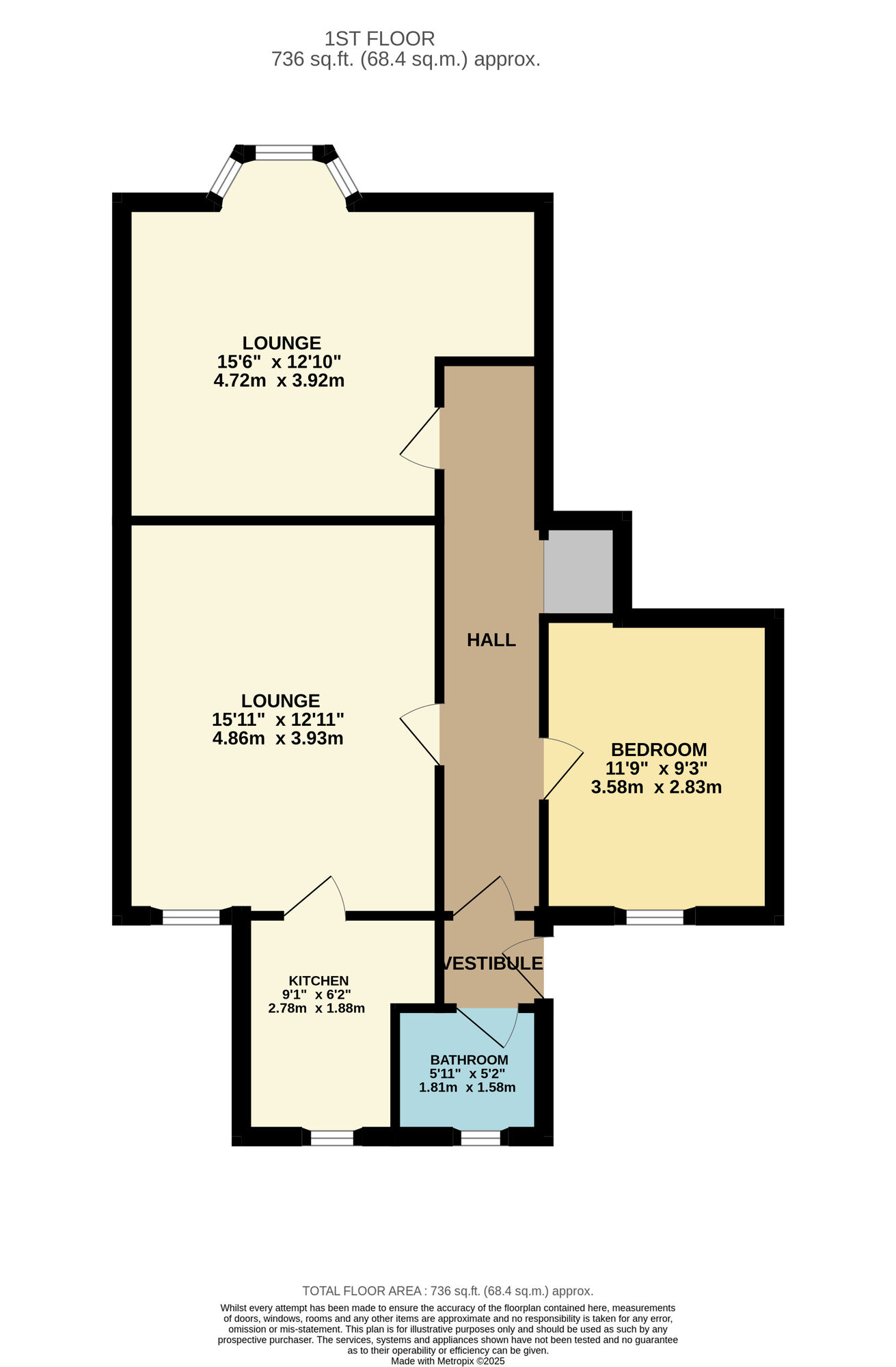 Floorplan of 2 bedroom  Flat for sale, Main Street, Upper Largo, Fife, KY8