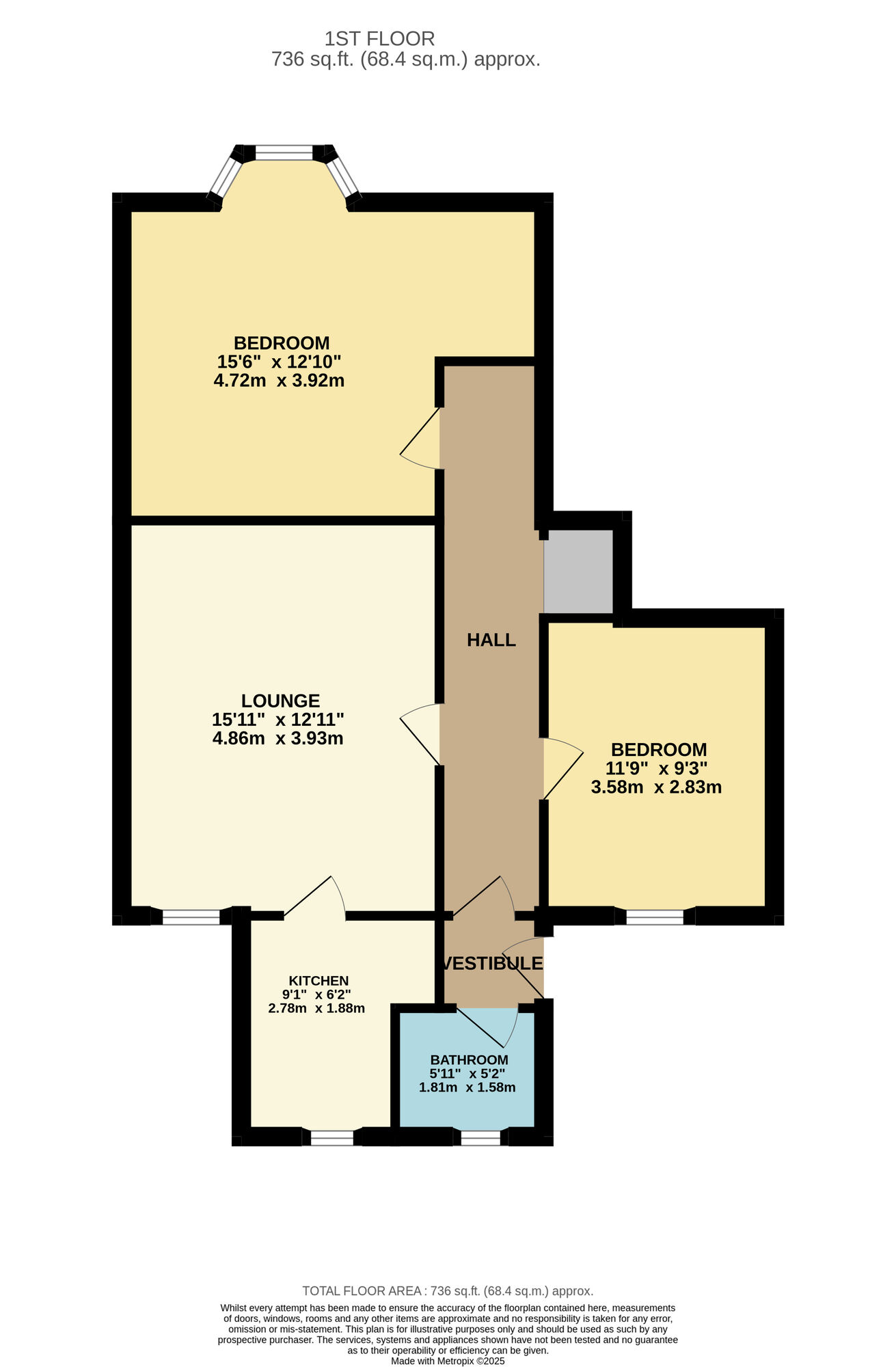 Floorplan of 2 bedroom  Flat for sale, Main Street, Upper Largo, Fife, KY8
