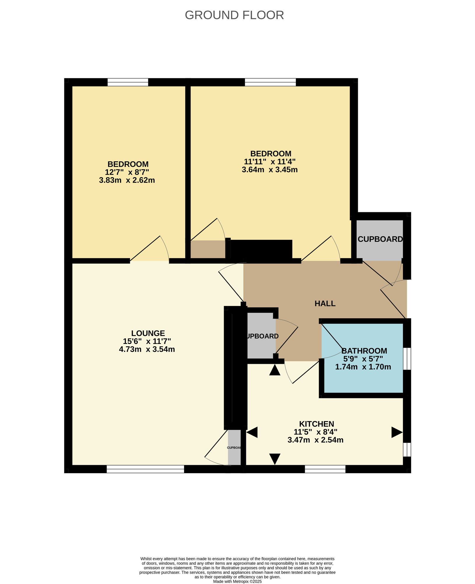 Floorplan of 2 bedroom  Flat for sale, Kirke Park, Methil, Fife, KY8