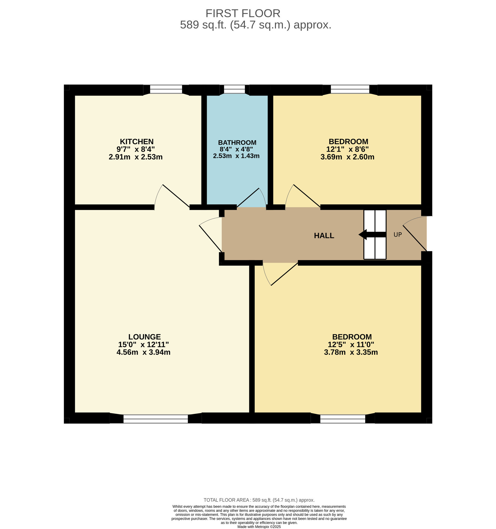 Floorplan of 2 bedroom  Flat for sale, Institution Street, Buckhaven, Fife, KY8