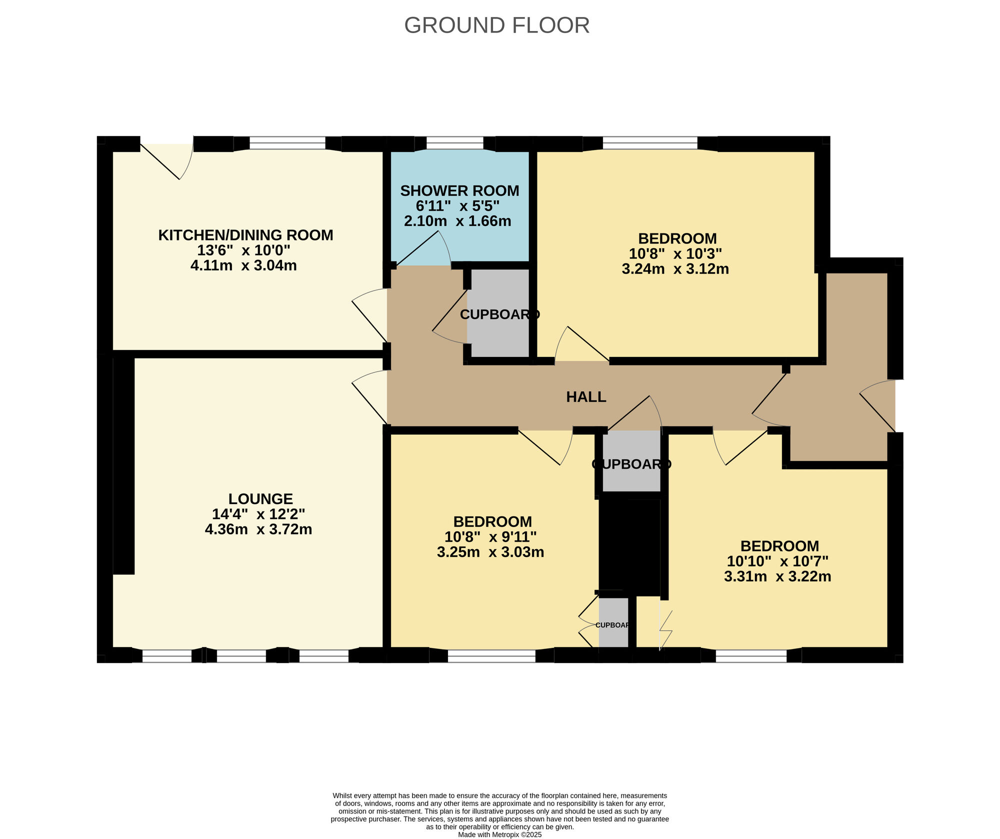 Floorplan of 3 bedroom  Flat for sale, Lawrence Drive, Leven, Fife, KY8