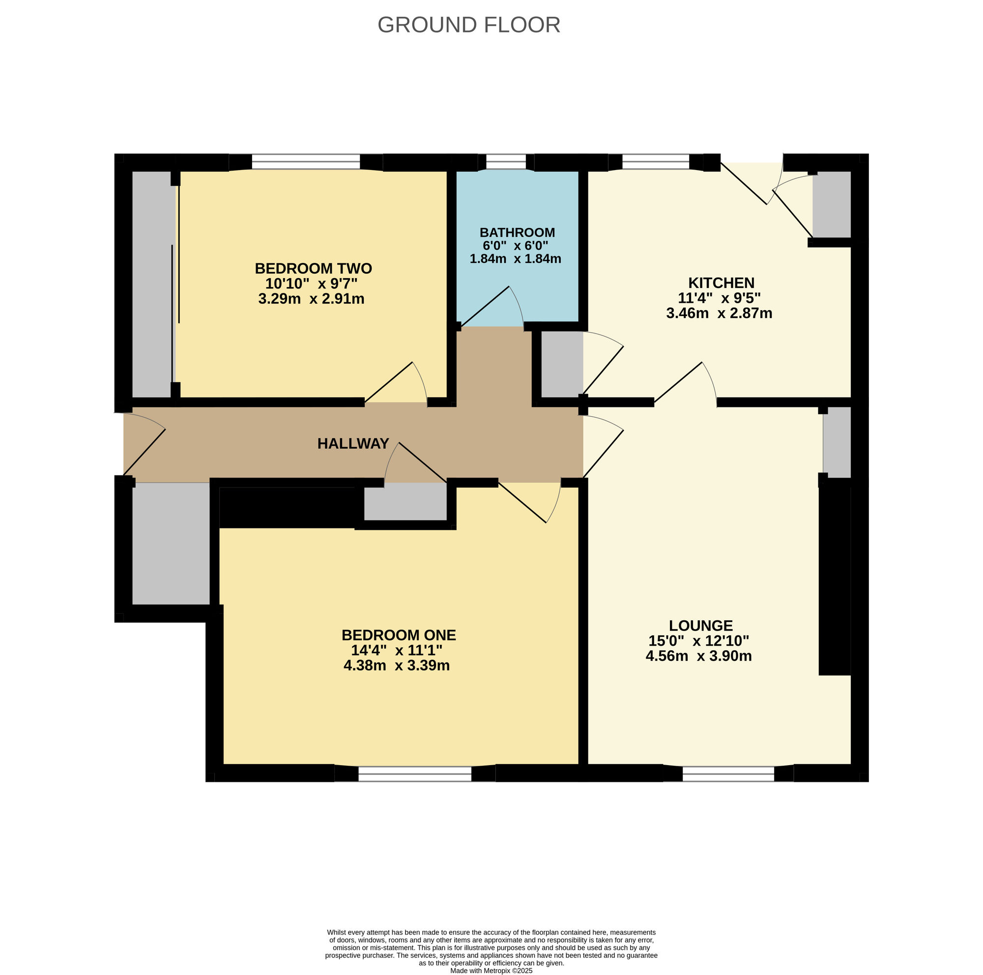 Floorplan of 2 bedroom  Flat for sale, Walnut Crescent, Methil, Fife, KY8
