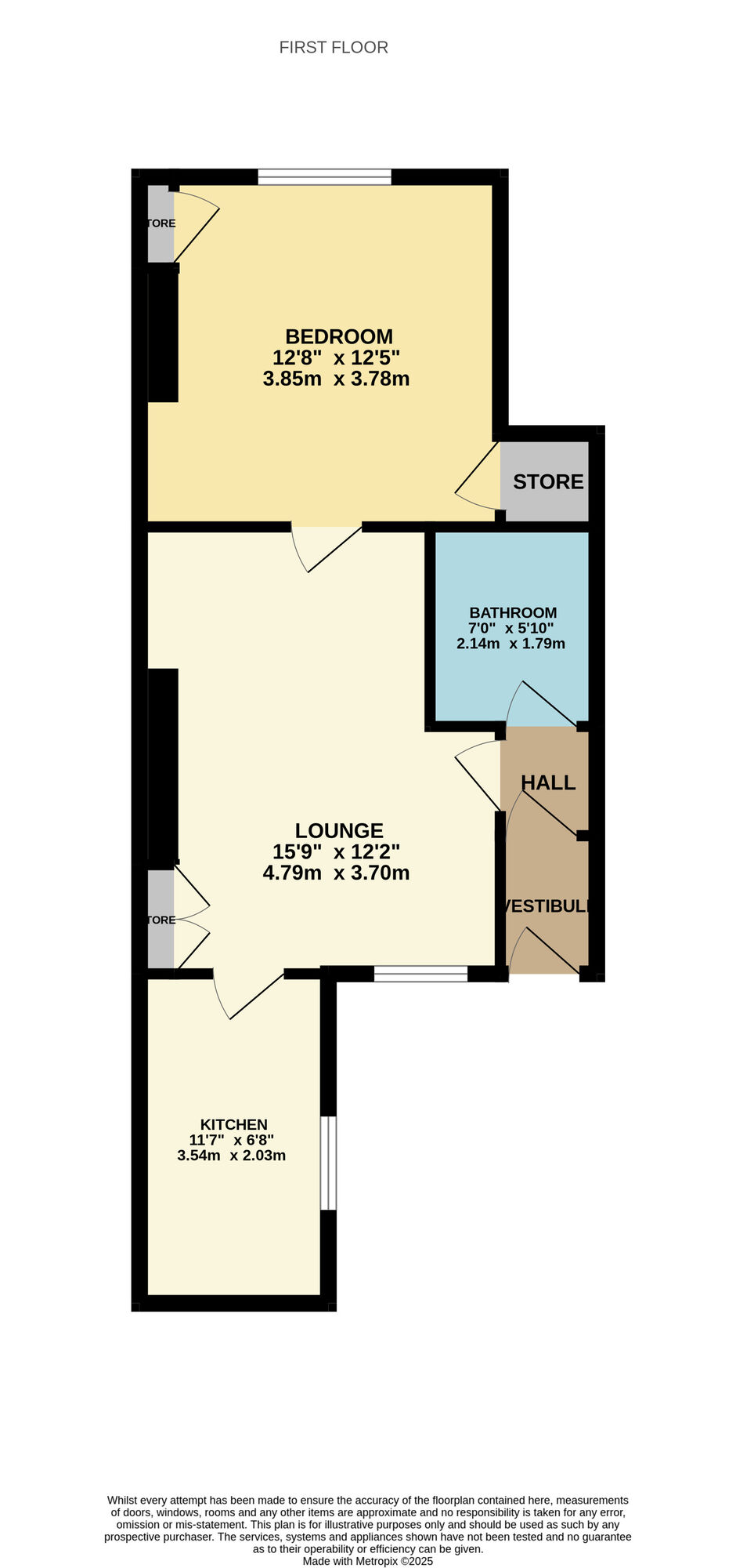 Floorplan of 1 bedroom  Flat for sale, Wellesley Road, Methil, Fife, KY8