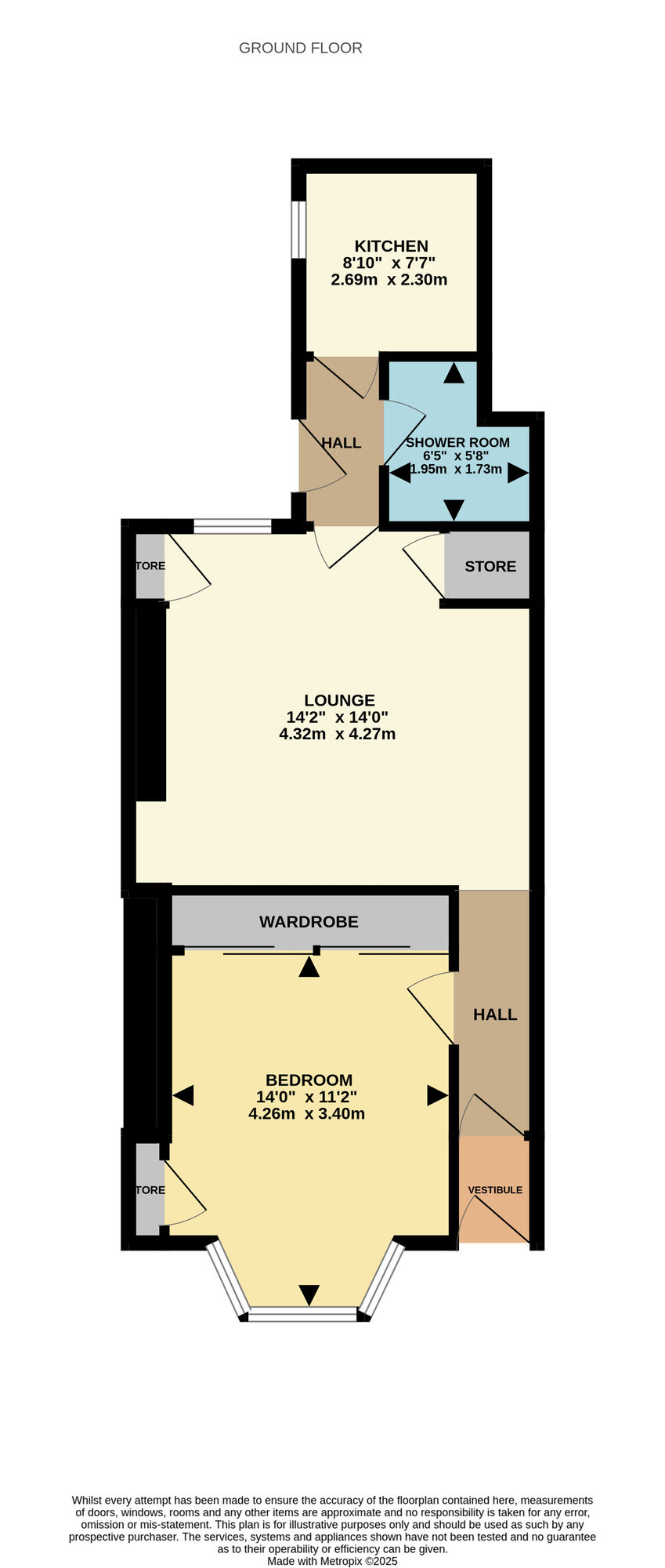 Floorplan of 1 bedroom  Flat for sale, Anderson Street, Leven, Fife, KY8