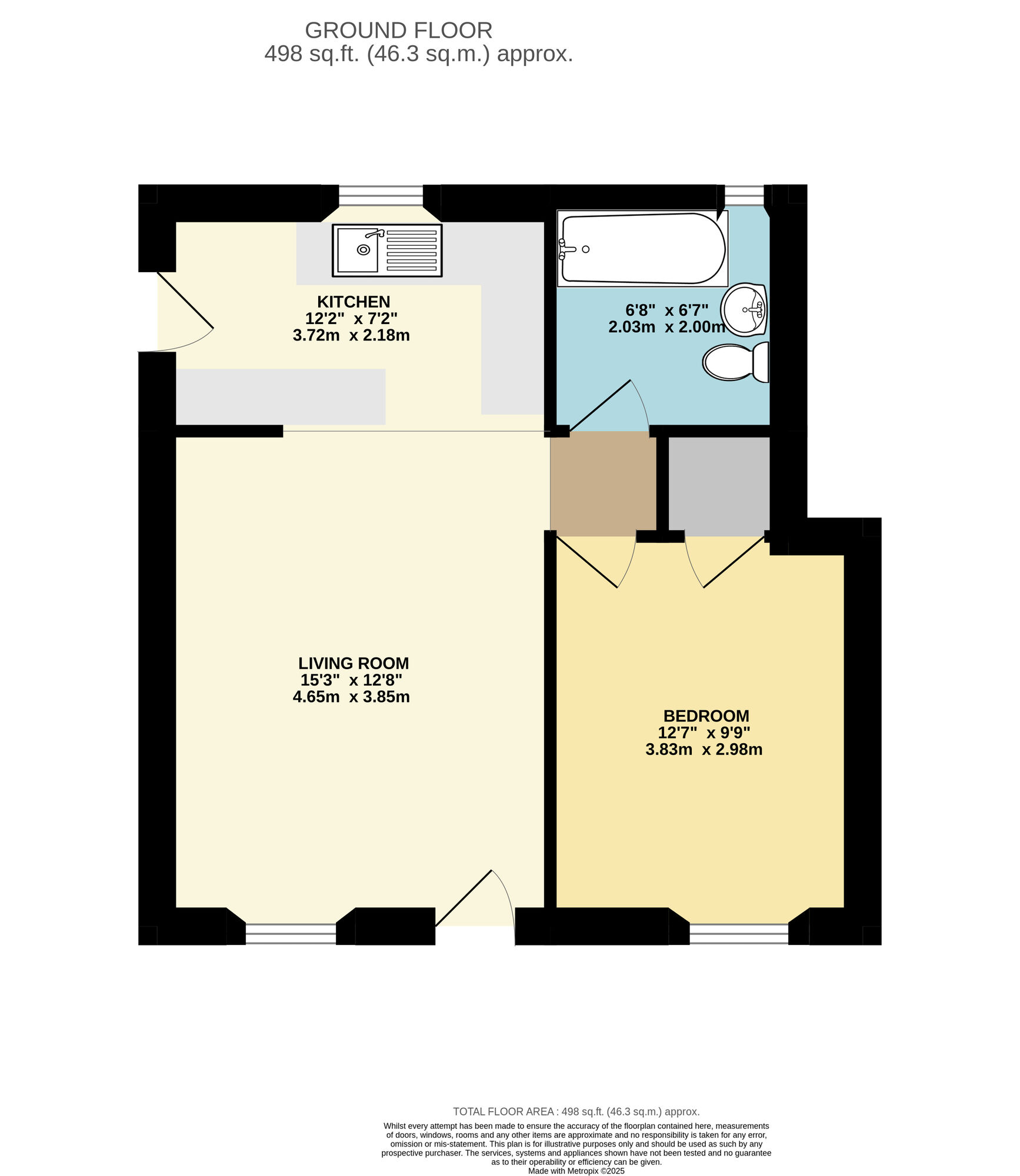 Floorplan of 1 bedroom  Flat for sale, Main Street, Lower Largo, Fife, KY8