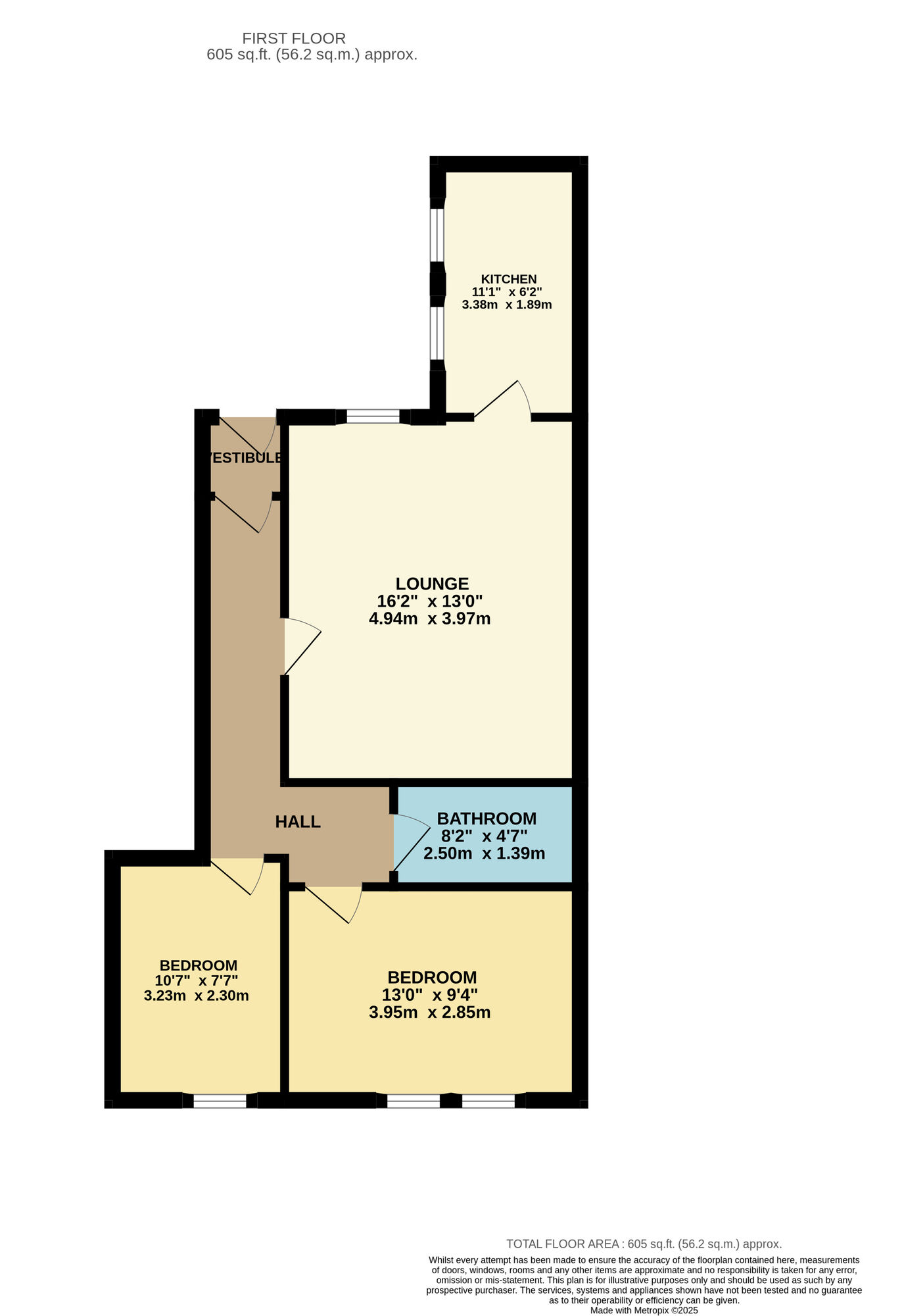 Floorplan of 2 bedroom  Flat for sale, Taylor Street, Methil, Fife, KY8