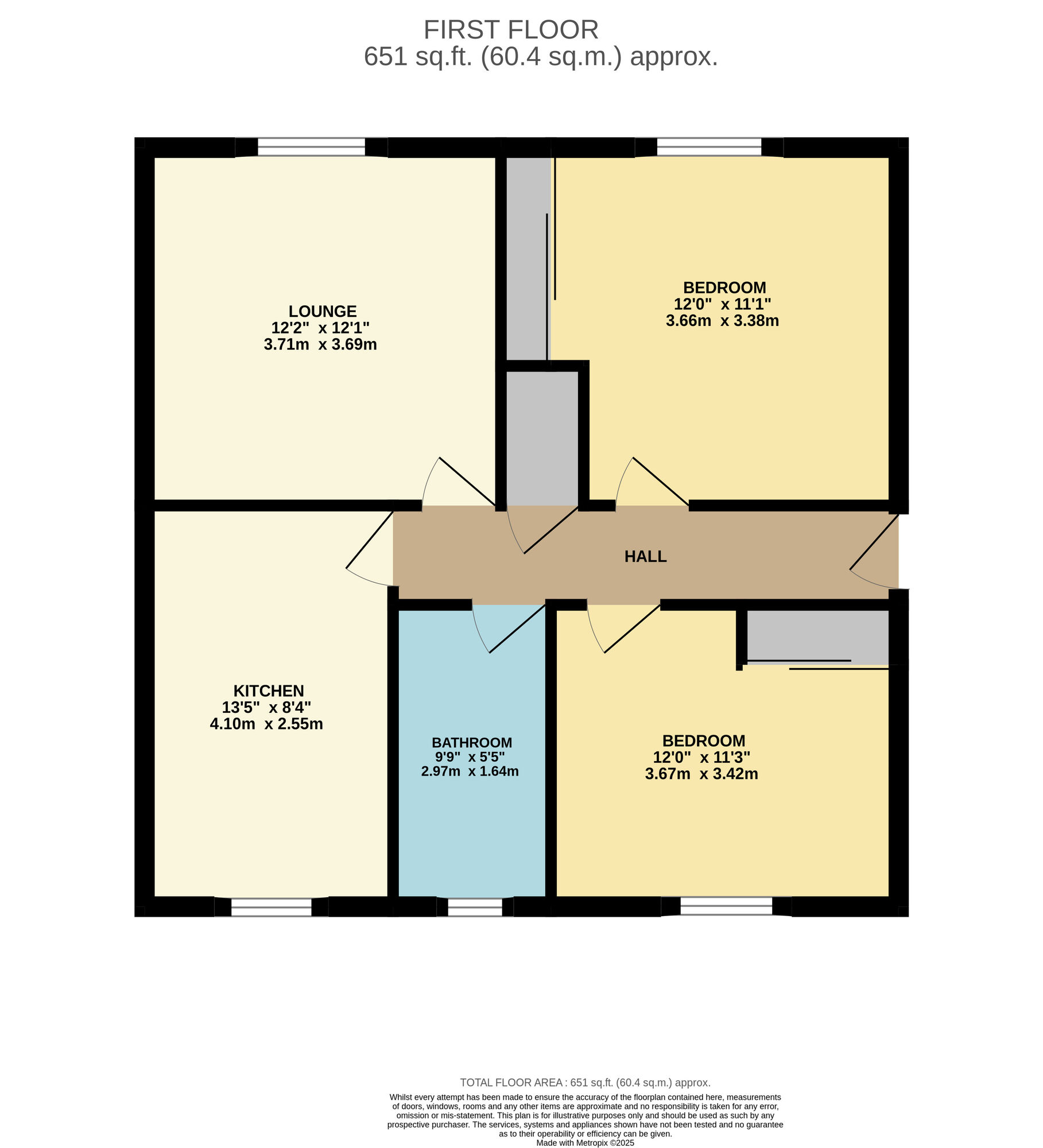 Floorplan of 2 bedroom  Flat for sale, Lemon Terrace, Leven, Fife, KY8