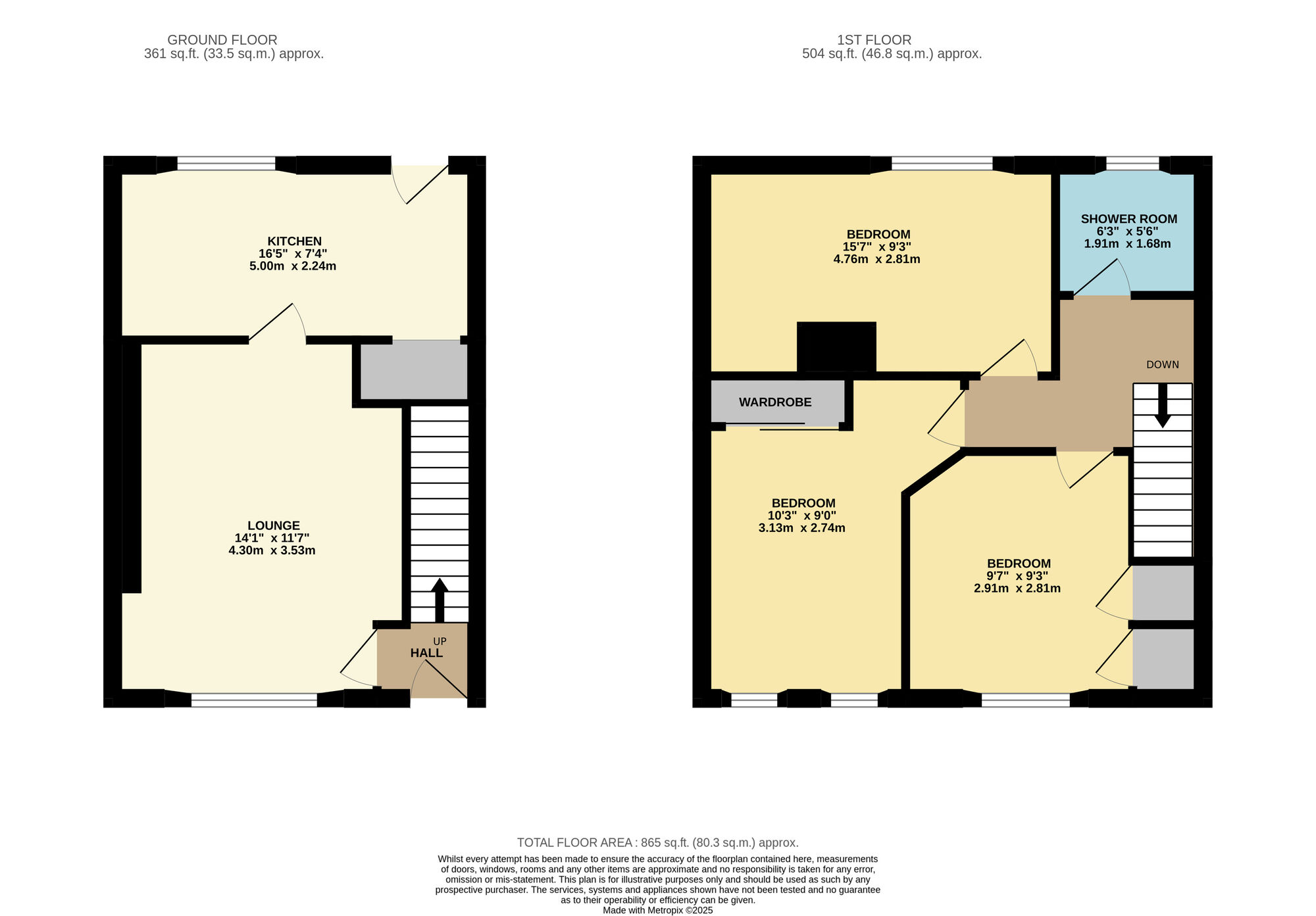 Floorplan of 3 bedroom Mid Terrace House for sale, Birch Grove, Methil, Fife, KY8