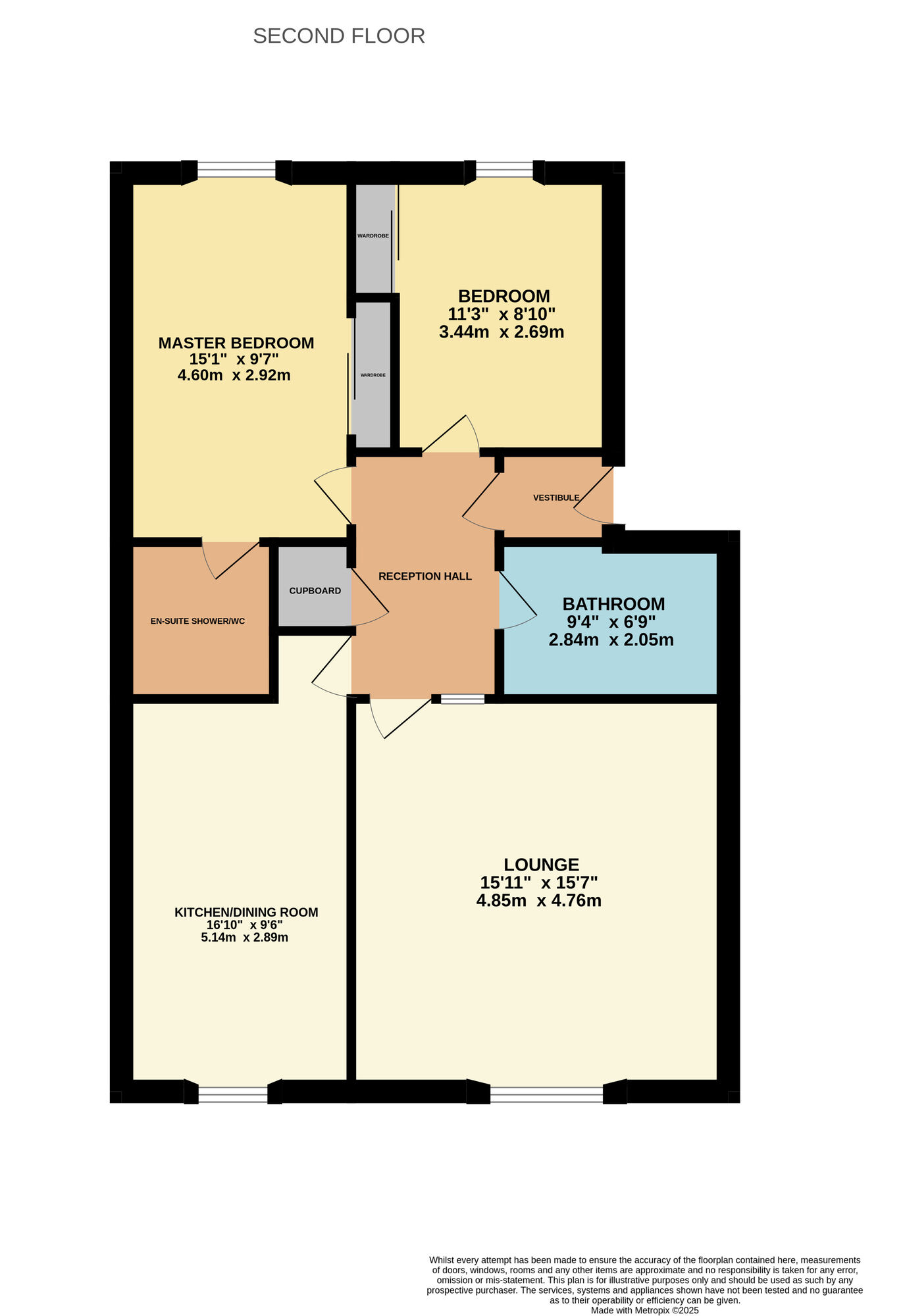 Floorplan of 2 bedroom  Flat for sale, Carberry Court, Leven, Fife, KY8