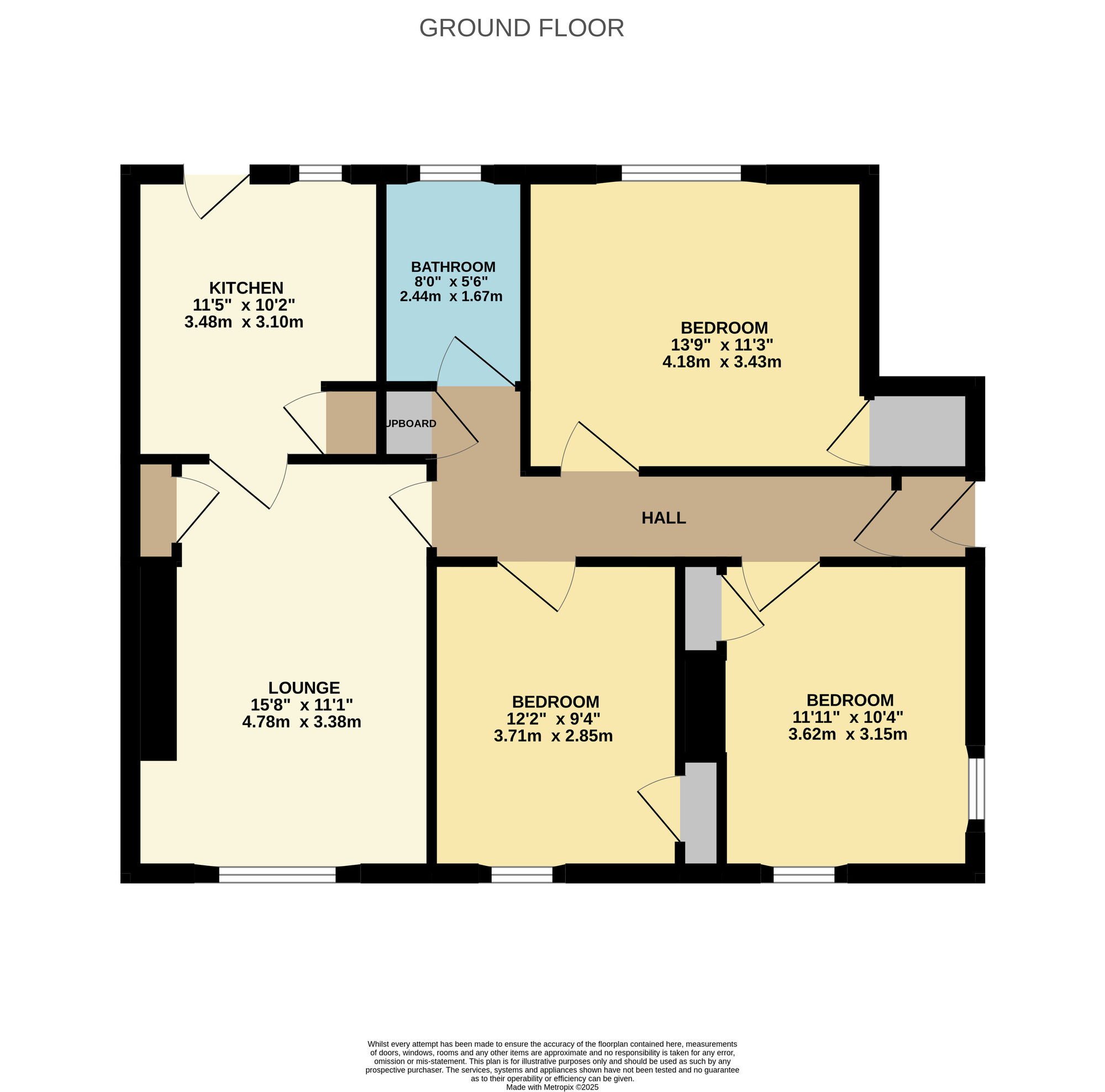 Floorplan of 3 bedroom  Flat for sale, Kirkland Walk, Methil, Fife, KY8