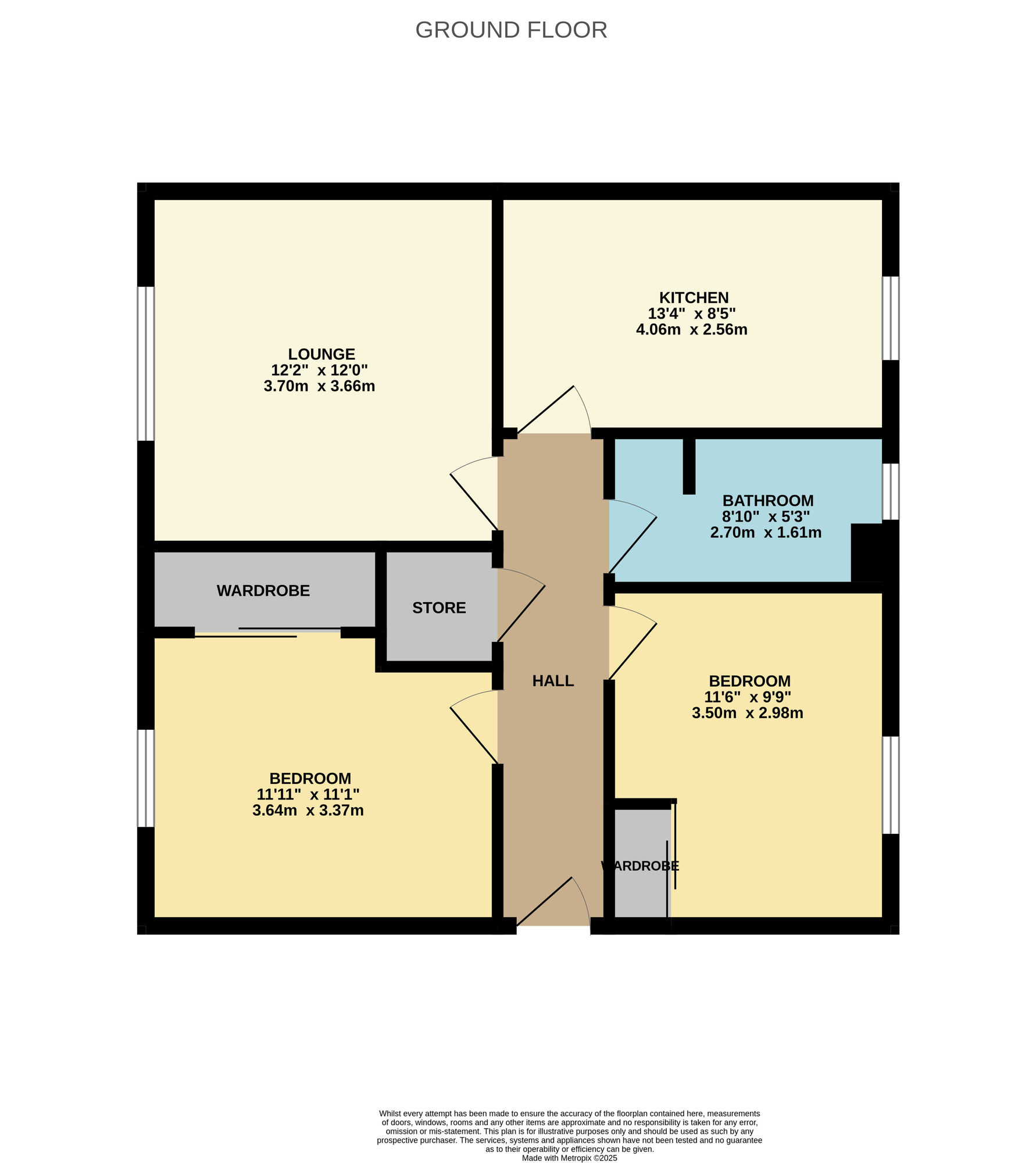 Floorplan of 2 bedroom  Flat to rent, Lemon Terrace, Leven, Fife, KY8