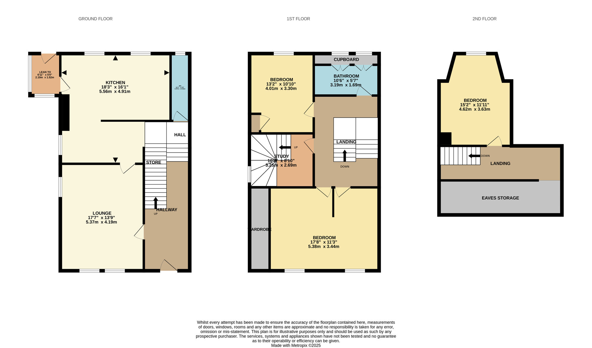 Floorplan of 3 bedroom Semi Detached House for sale, South Feus, Upper Largo, Fife, KY8