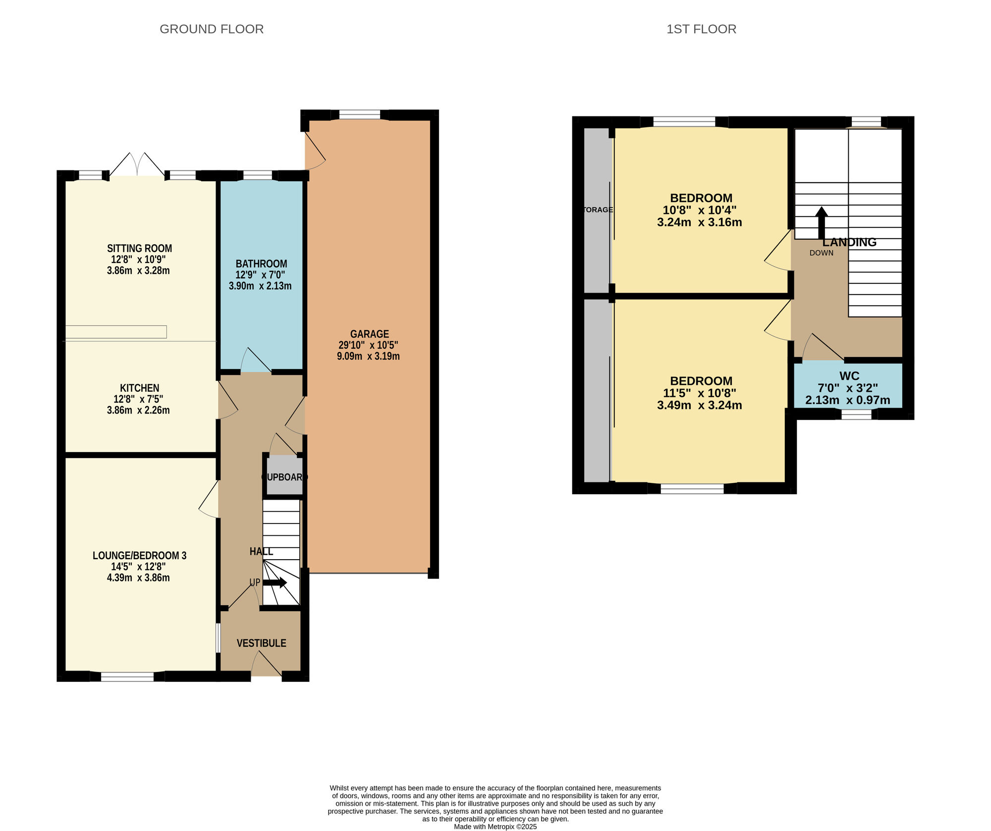 Floorplan of 3 bedroom Semi Detached House for sale, Dunsire Street, Methilhill, Fife, KY8