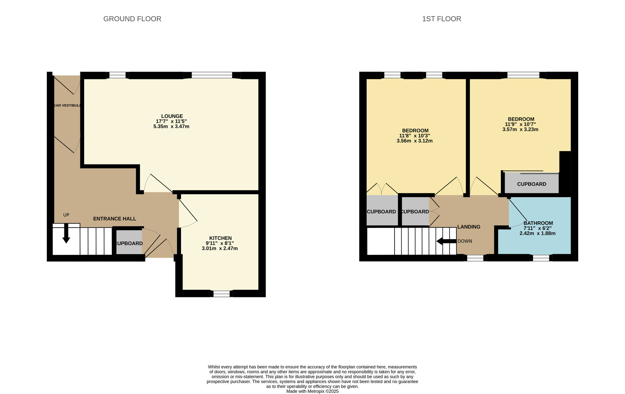Floorplan of 2 bedroom End Terrace House for sale, Arbaile, Leven, Fife, KY8
