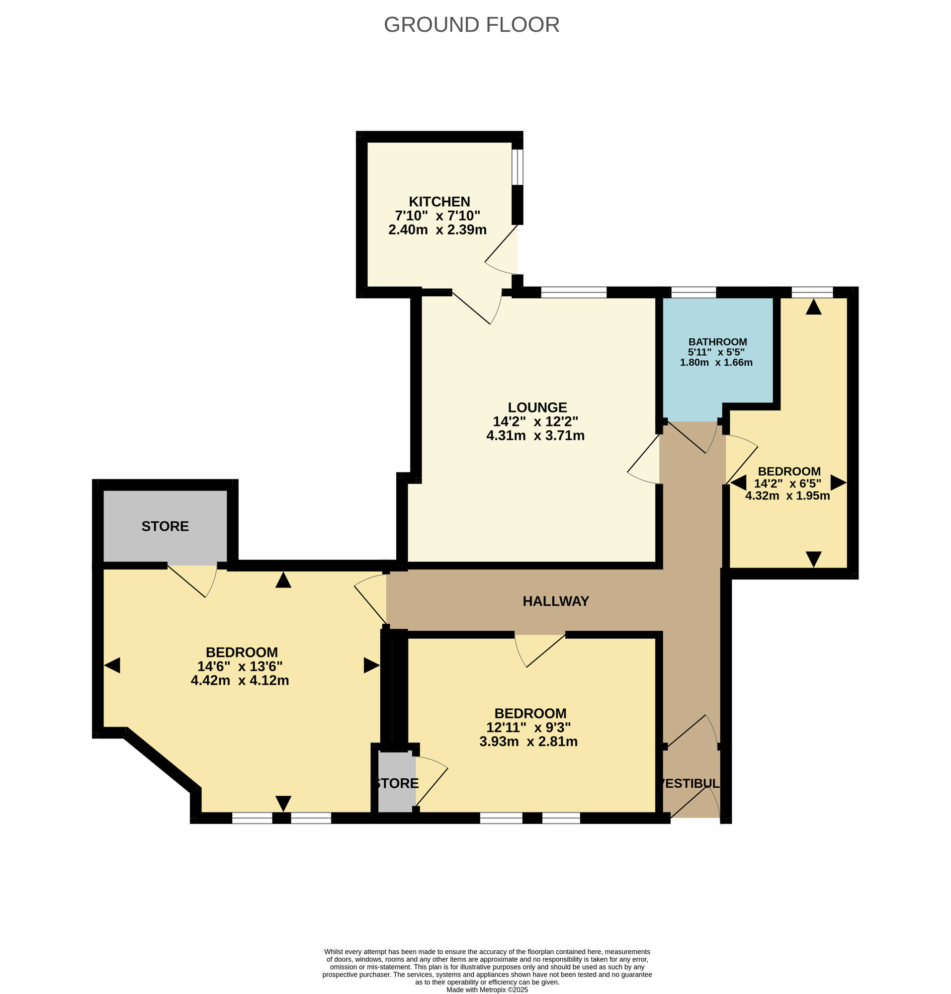 Floorplan of 3 bedroom  Flat for sale, College Street, Buckhaven, Fife, KY8