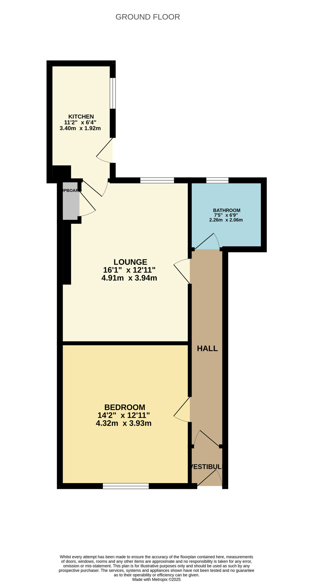 Floorplan of 1 bedroom  Flat for sale, Taylor Street, Methil, Fife, KY8