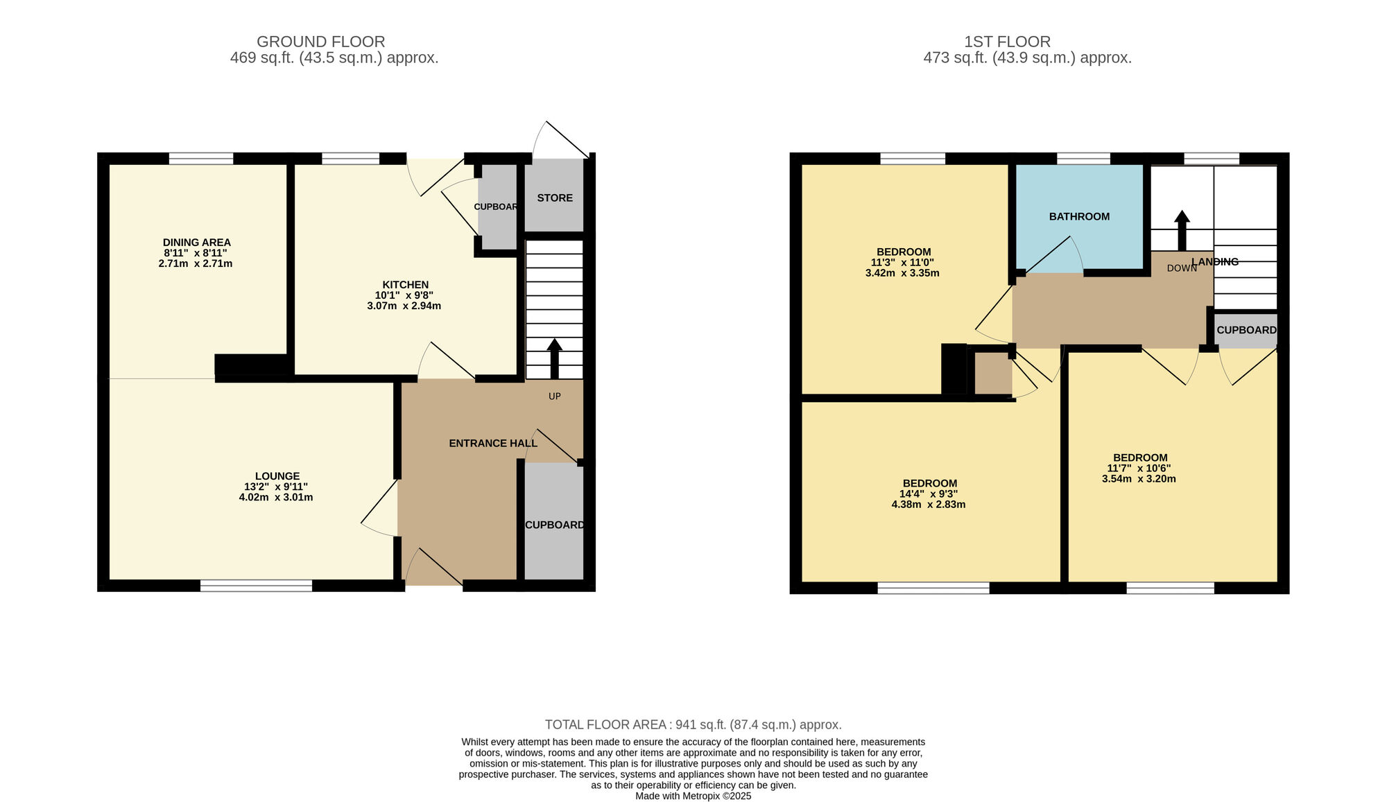 Floorplan of 3 bedroom Mid Terrace House for sale, Ashgrove, Methilhill, Fife, KY8