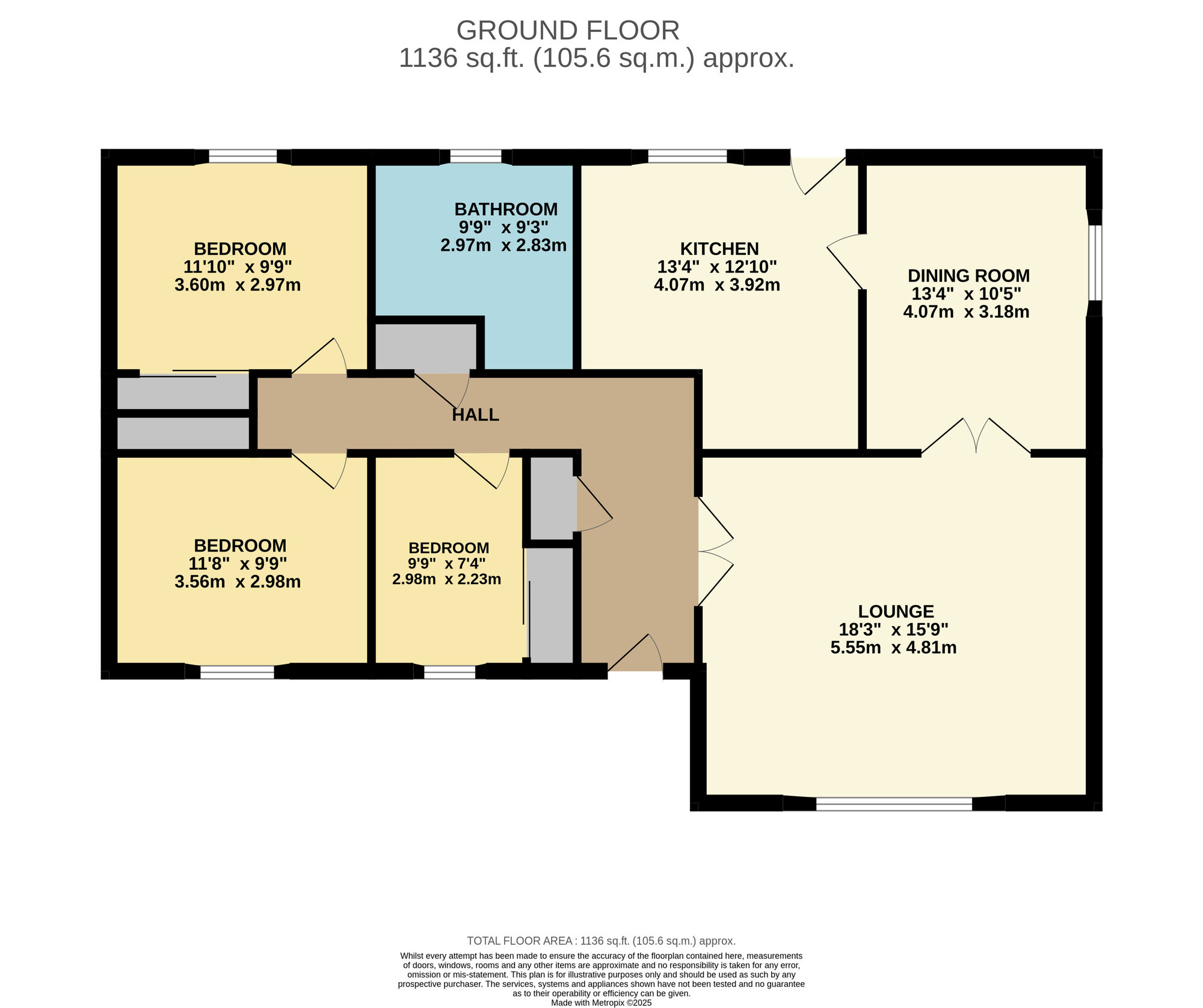 Floorplan of 3 bedroom Detached Bungalow for sale, Mayview Avenue, Anstruther, Fife, KY10