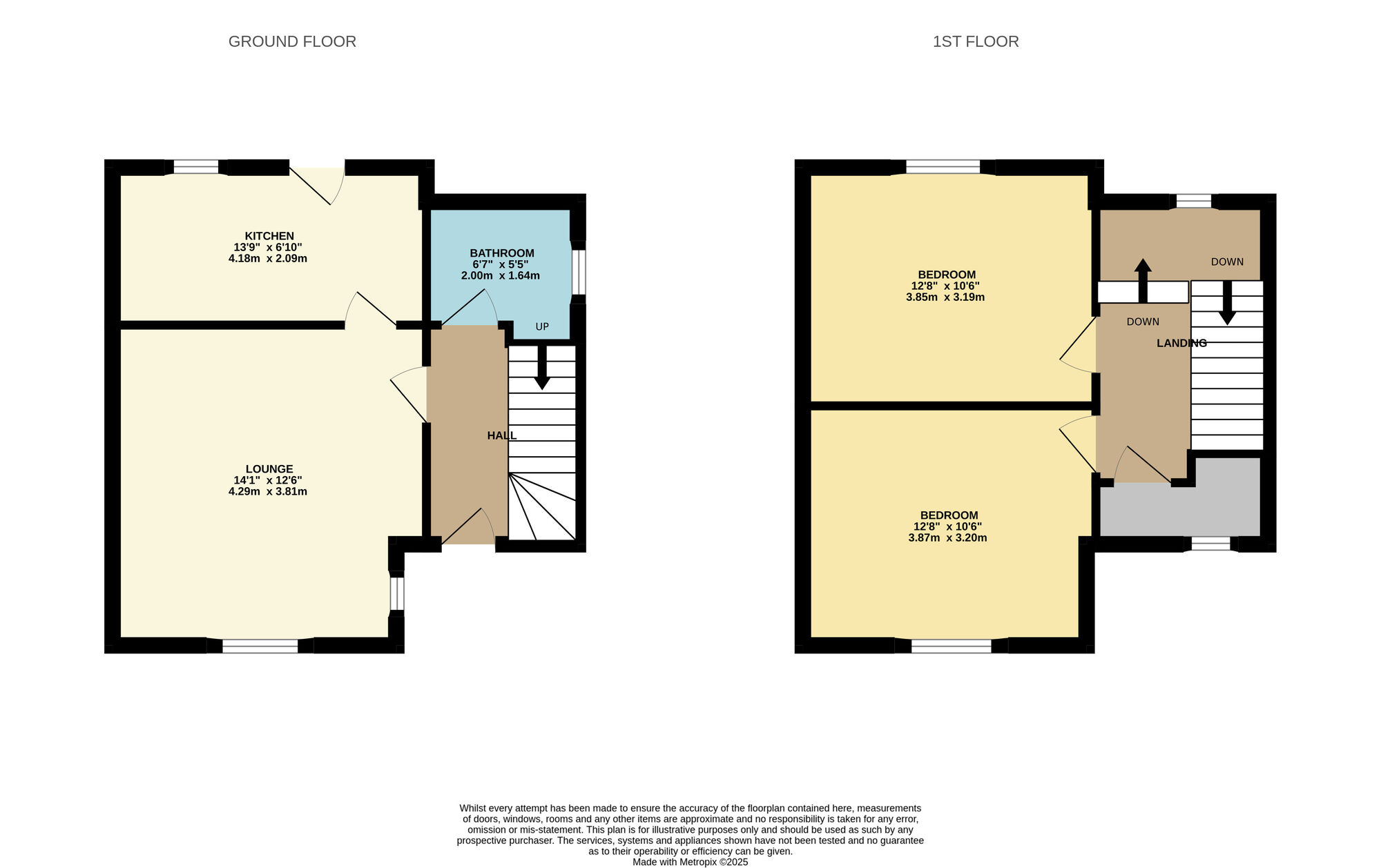 Floorplan of 2 bedroom Semi Detached House for sale, Bowhouse Place, Methilhill, Fife, KY8